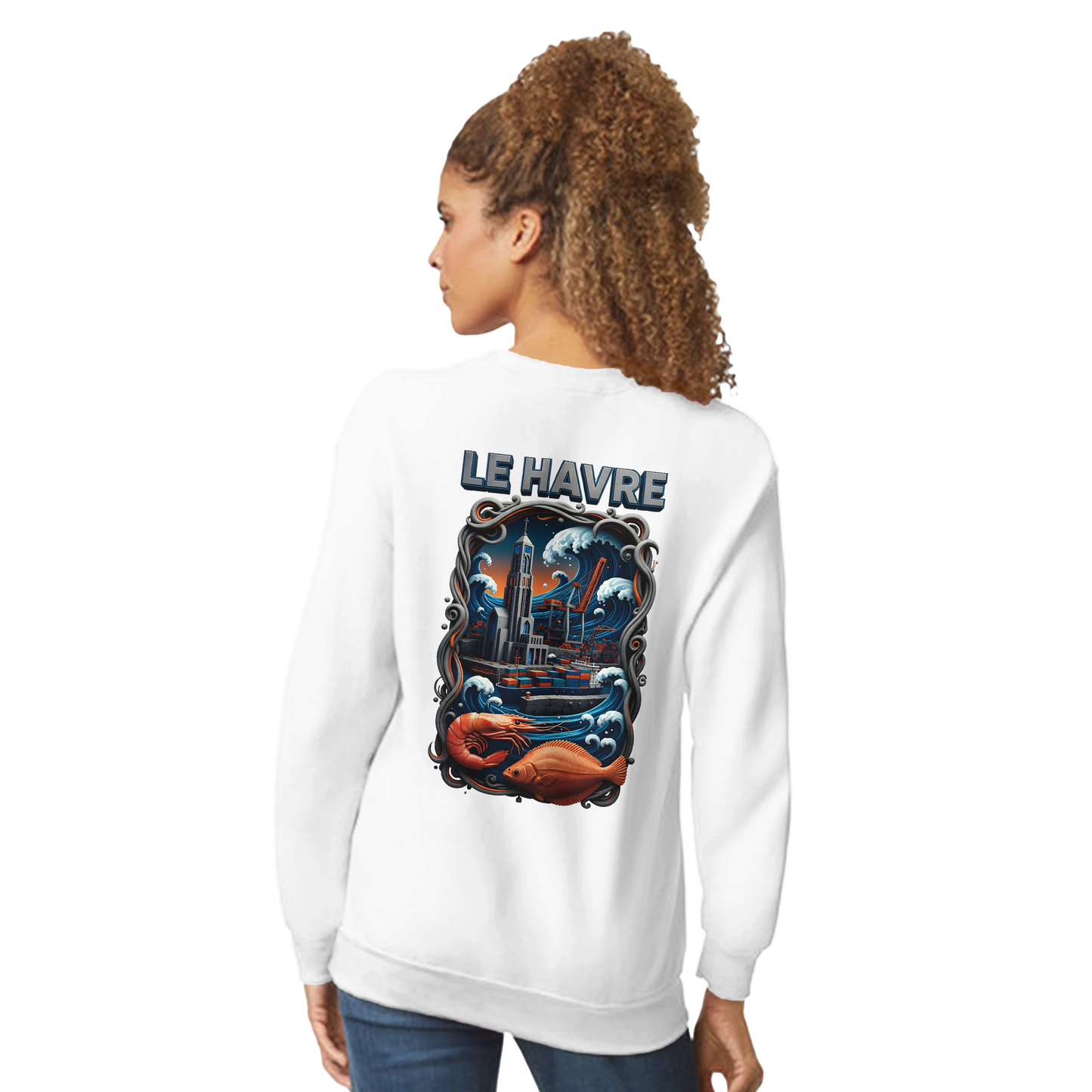 Sweat-shirt Unisexe Le Havre – Ville de France – Pull Premium Confort