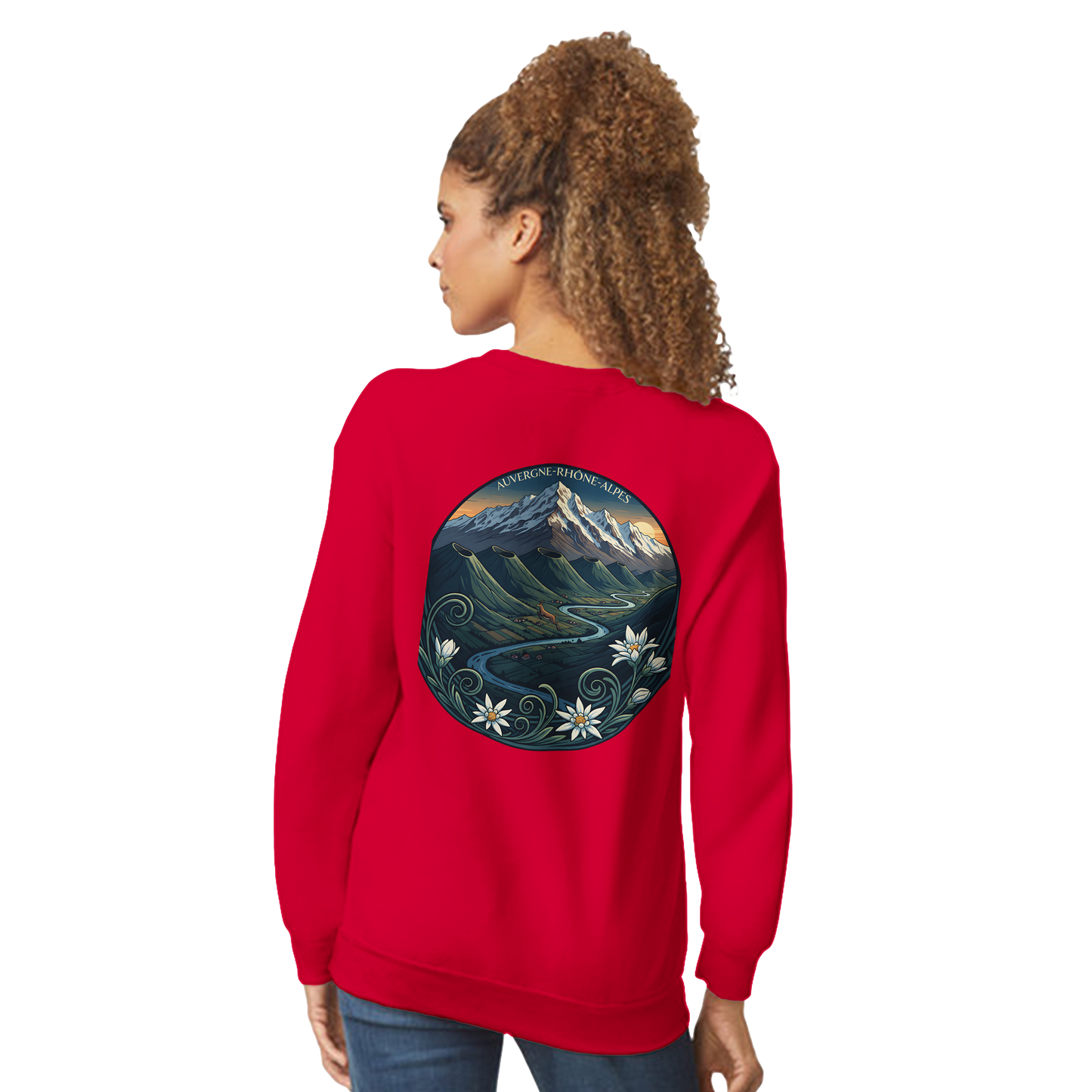 Unisex-Sweatshirt Auvergne-Rhône-Alpes klassisch Rundhals | Gildan® 18000