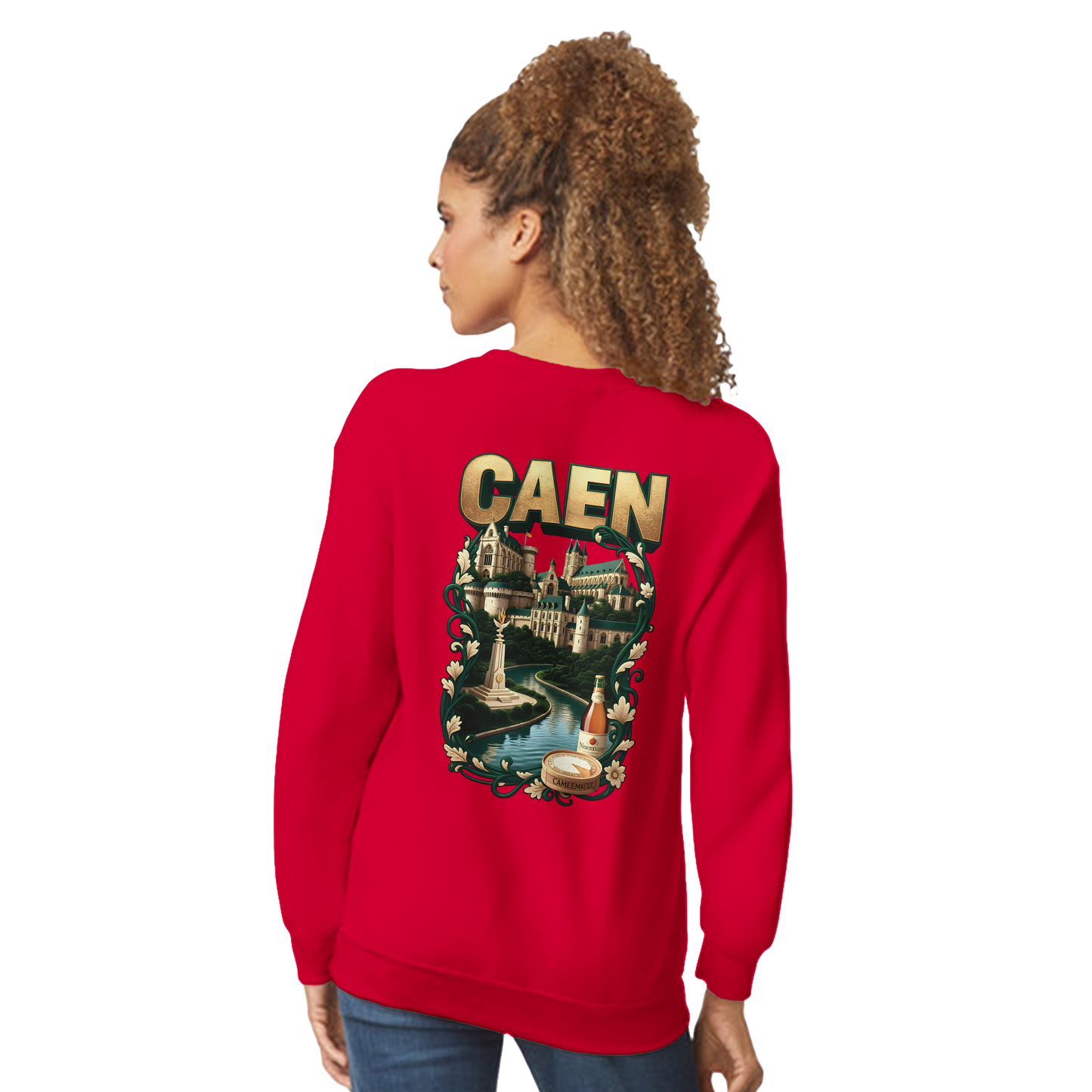 Sweatshirt Caen Stadt in Frankreich klassisch Unisex Rundhals | Gildan® 18000