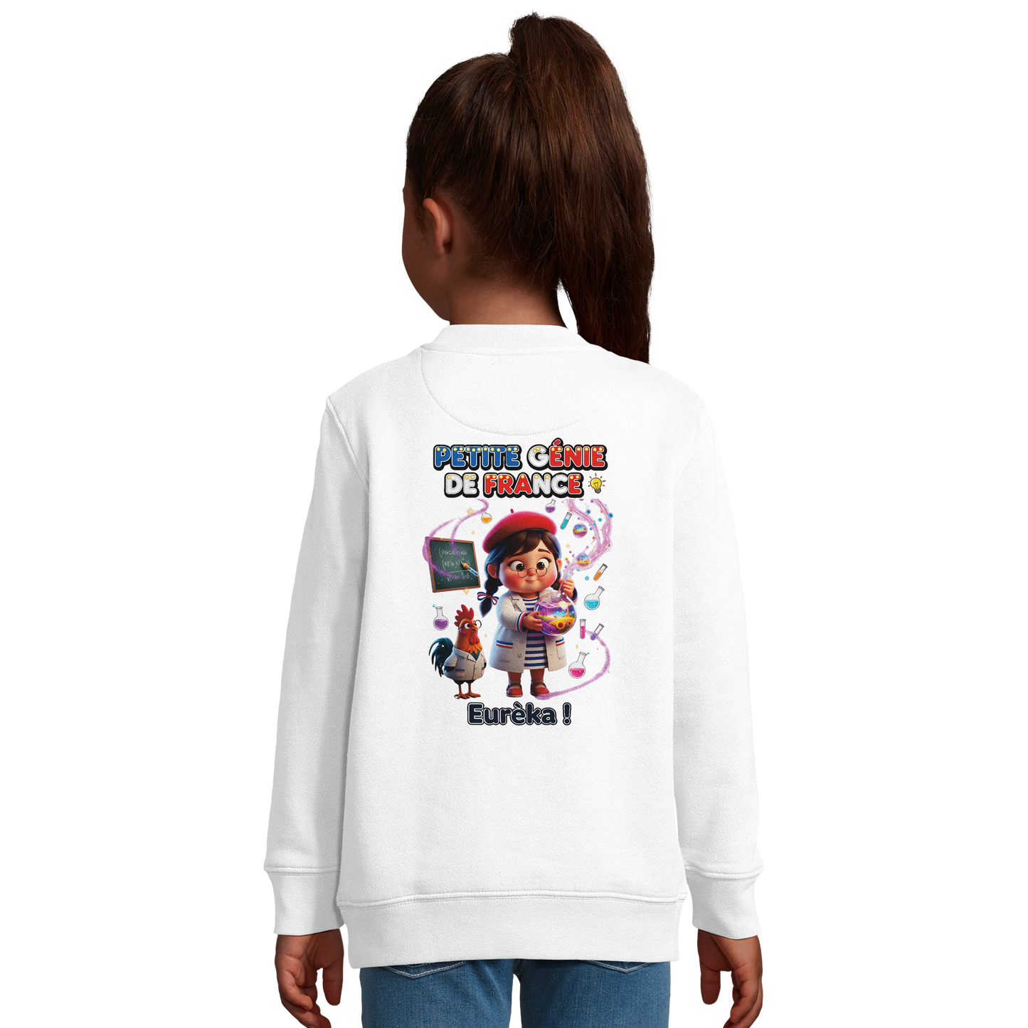 Girl's "Little Genius of France" Recycled Blend Sweatshirt | SOL'S Columbia Kids 04239