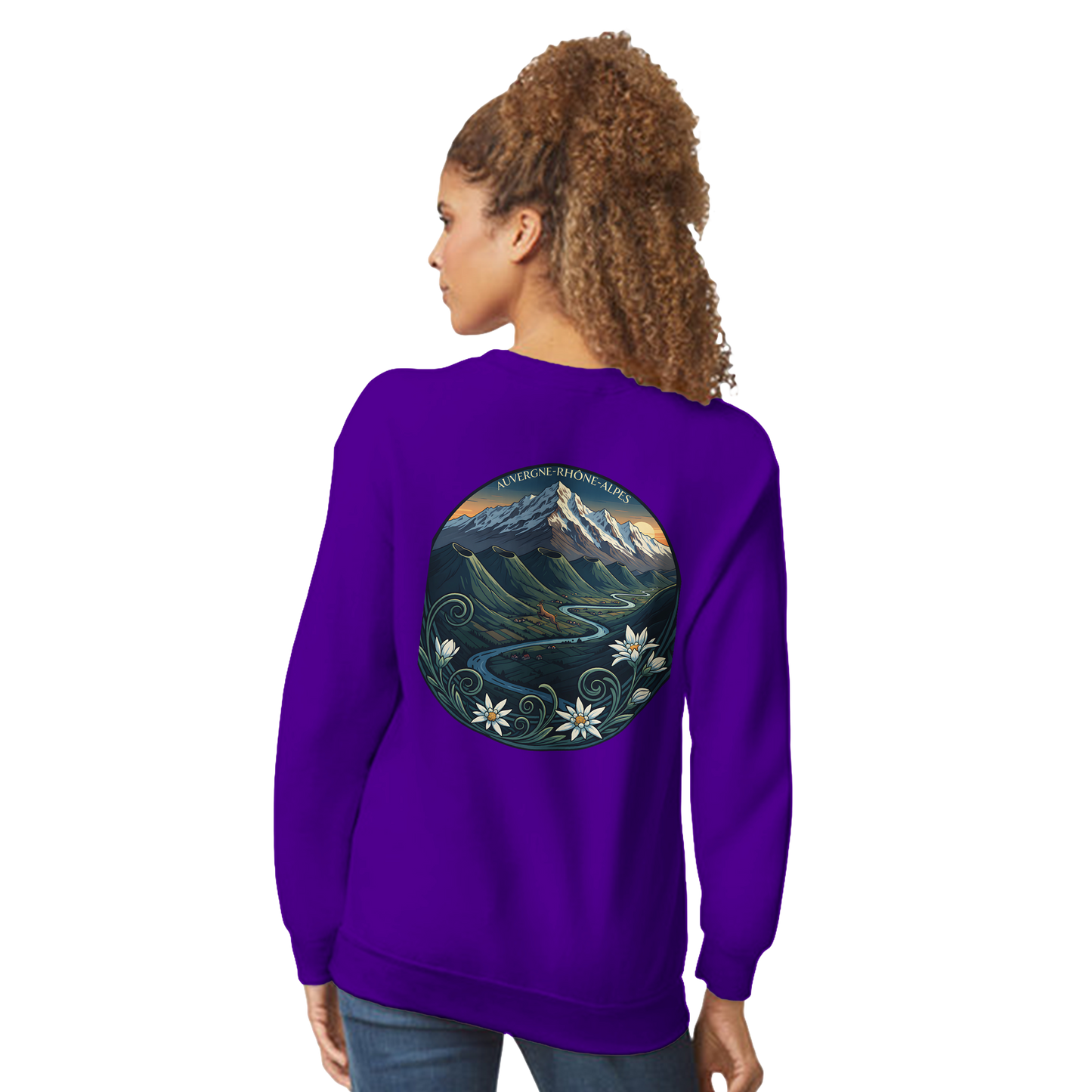 Unisex-Sweatshirt Auvergne-Rhône-Alpes klassisch Rundhals | Gildan® 18000