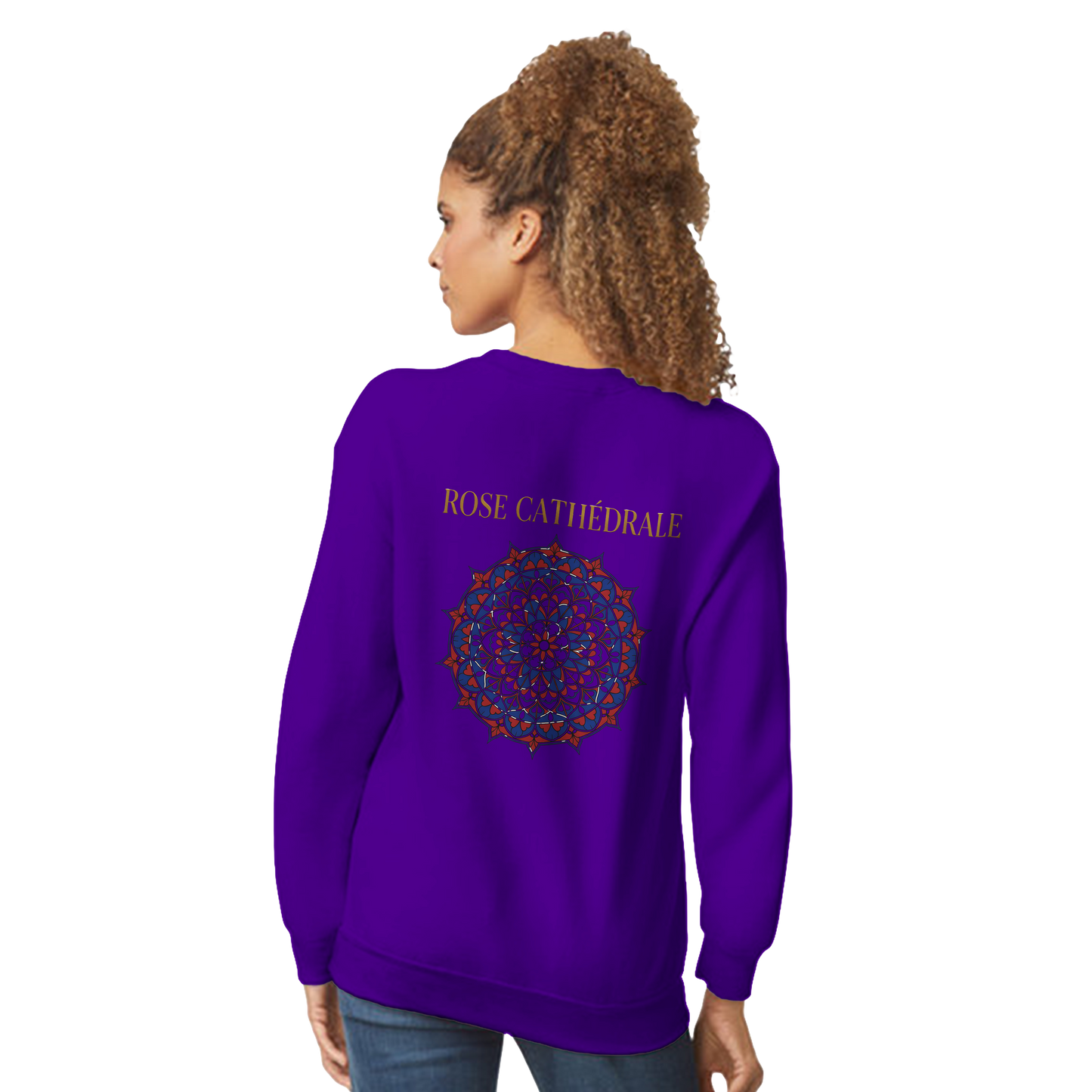 Women's Pink Classic Cathedral Crewneck Sweatshirt | Gildan® 18000