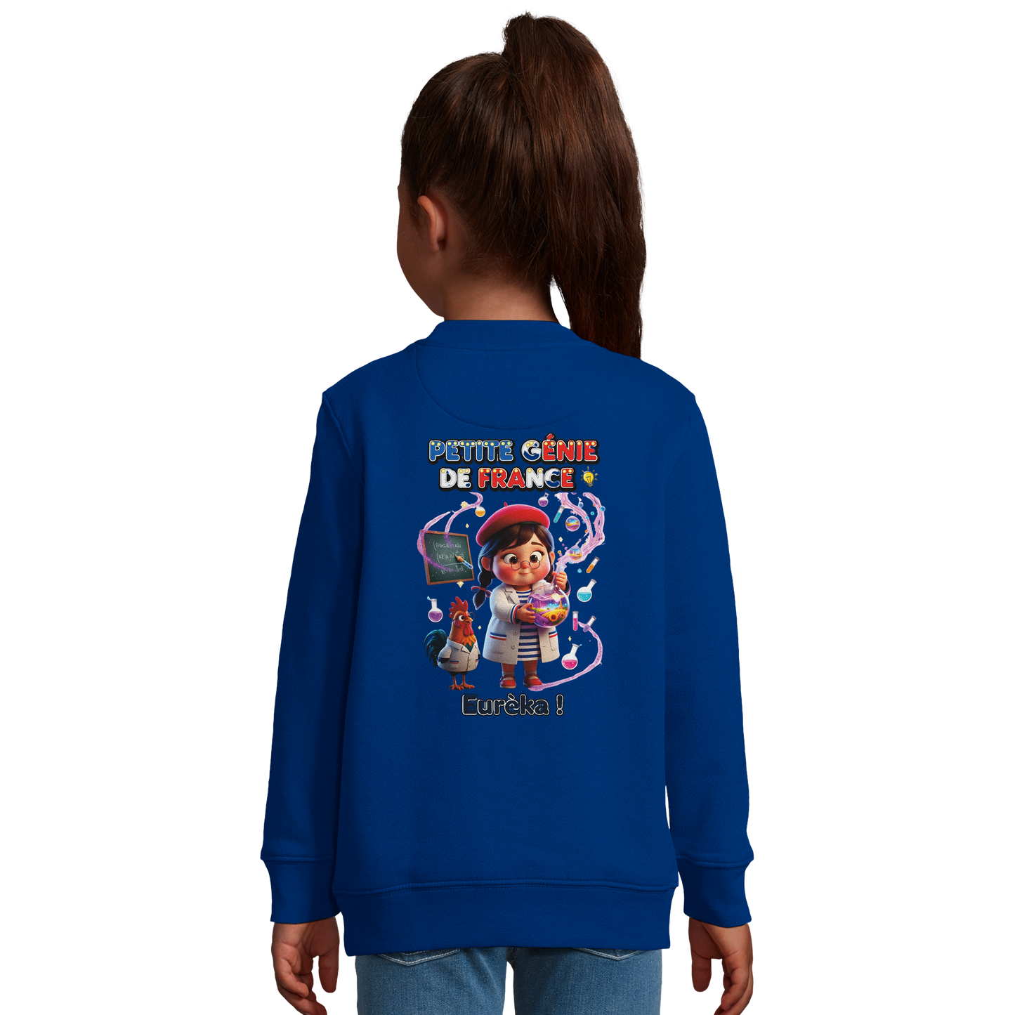 Girl's "Little Genius of France" Recycled Blend Sweatshirt | SOL'S Columbia Kids 04239