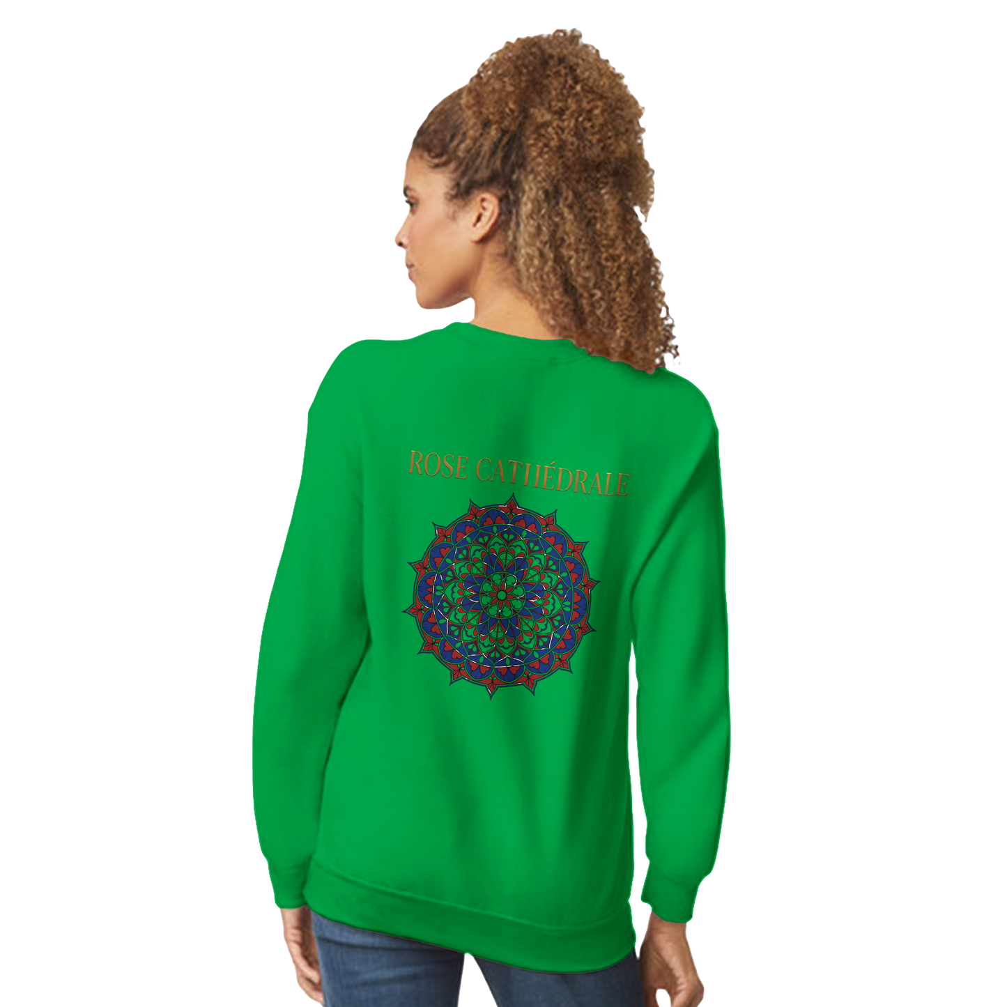 Women's Pink Classic Cathedral Crewneck Sweatshirt | Gildan® 18000