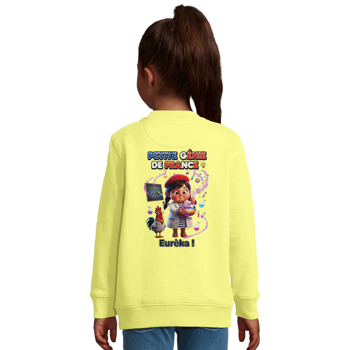 Girl's "Little Genius of France" Recycled Blend Sweatshirt | SOL'S Columbia Kids 04239