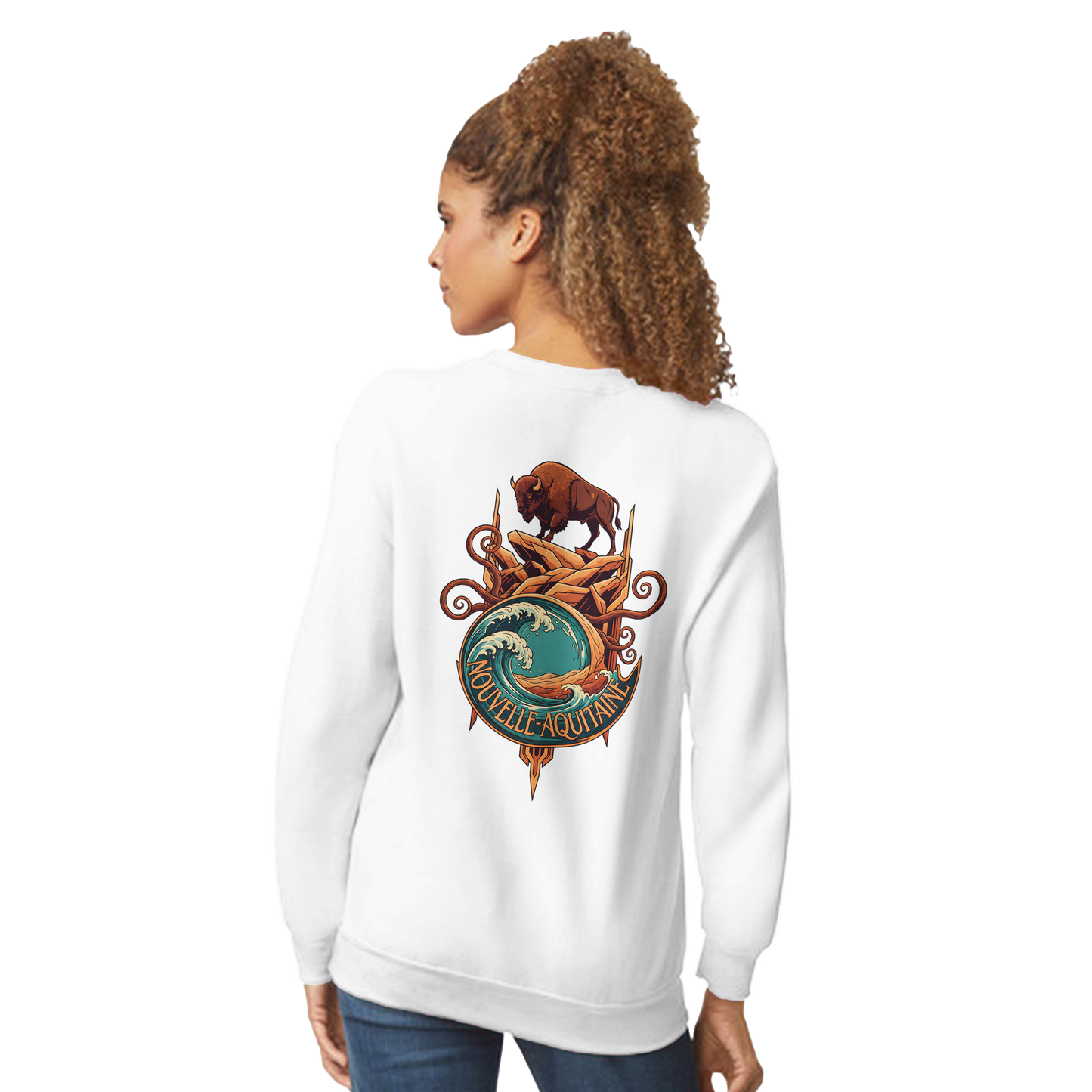 Klassisches Unisex-Rundhalsshirt Nouvelle-Aquitaine | Gildan® 18000