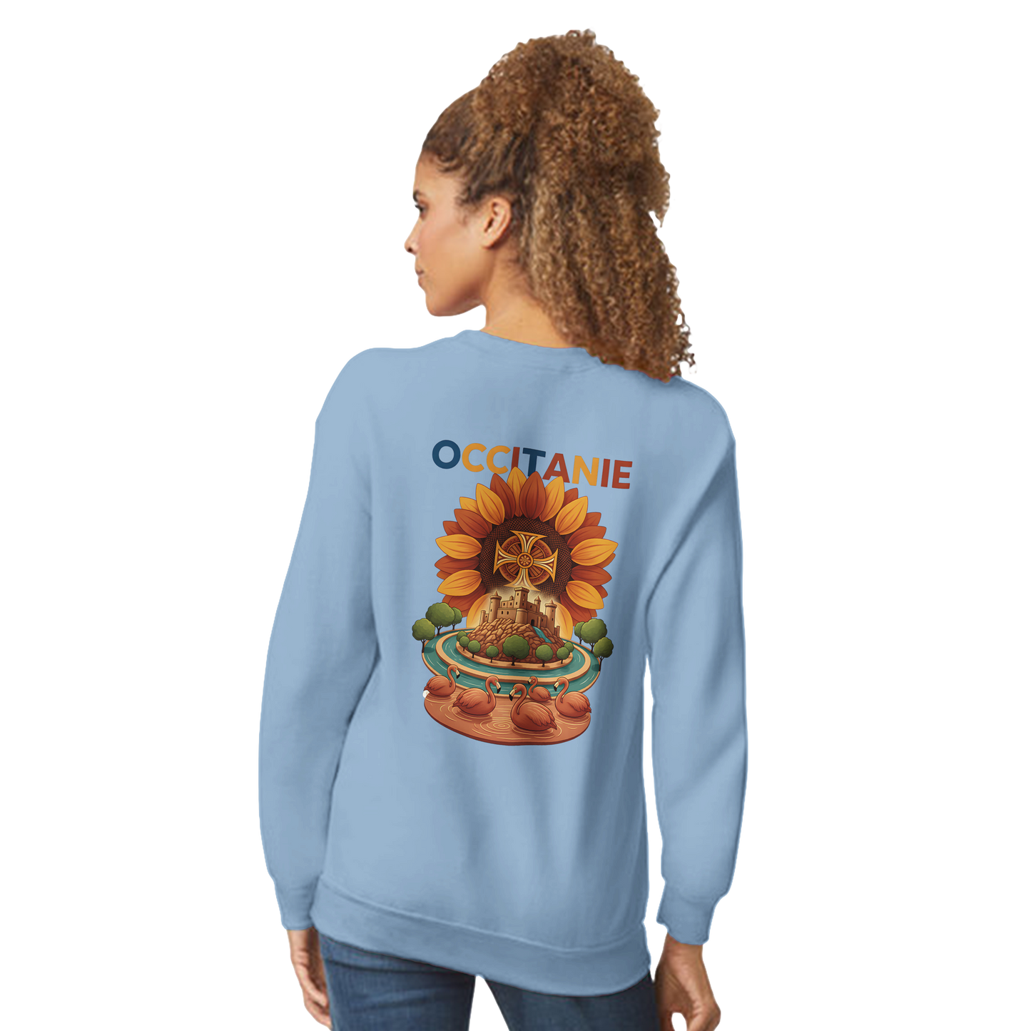 Unisex-Sweatshirt, klassischer Rundhalsausschnitt Occitanie | Gildan® 18000