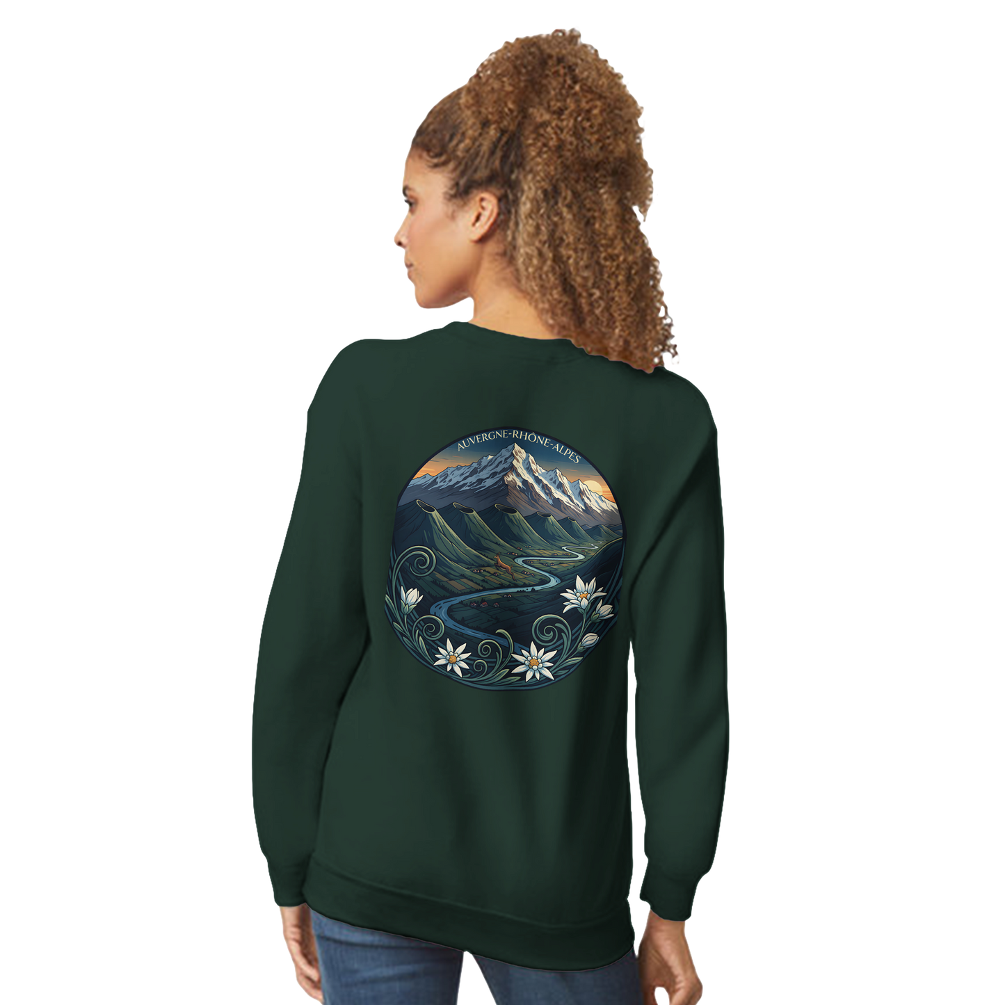 Unisex-Sweatshirt Auvergne-Rhône-Alpes klassisch Rundhals | Gildan® 18000