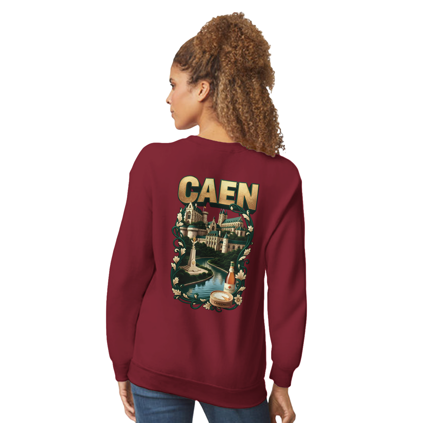 Sweatshirt Caen Stadt in Frankreich klassisch Unisex Rundhals | Gildan® 18000