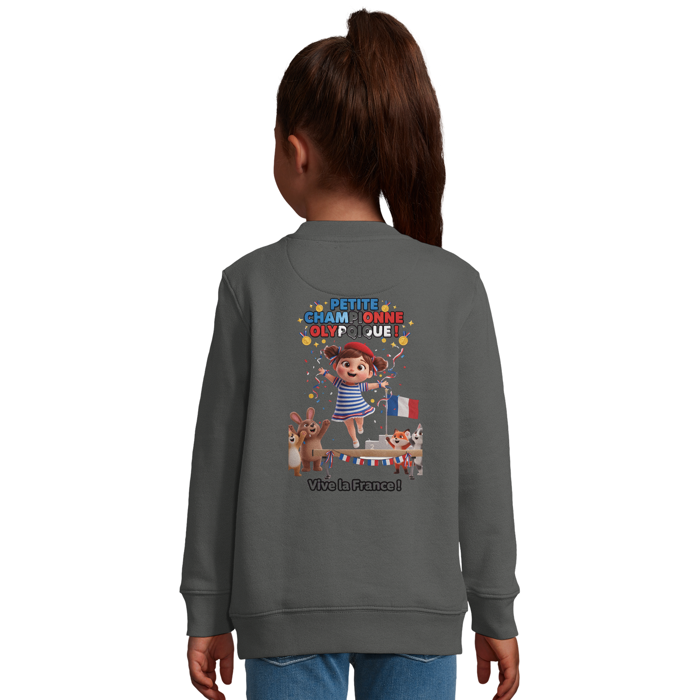 Girl's Little Olympic Champion Recycled Blend Sweatshirt | SOL'S Columbia Kids 04239