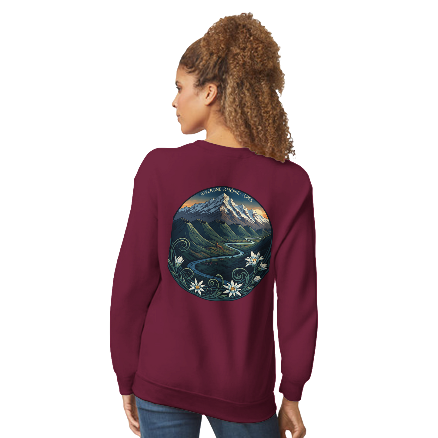 Unisex-Sweatshirt Auvergne-Rhône-Alpes klassisch Rundhals | Gildan® 18000