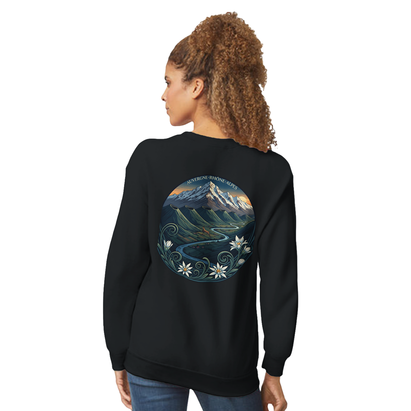 Unisex-Sweatshirt Auvergne-Rhône-Alpes klassisch Rundhals | Gildan® 18000