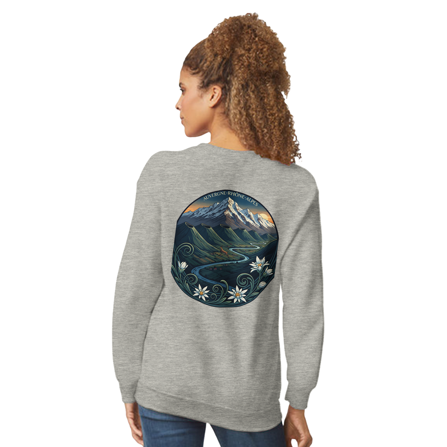 Unisex-Sweatshirt Auvergne-Rhône-Alpes klassisch Rundhals | Gildan® 18000