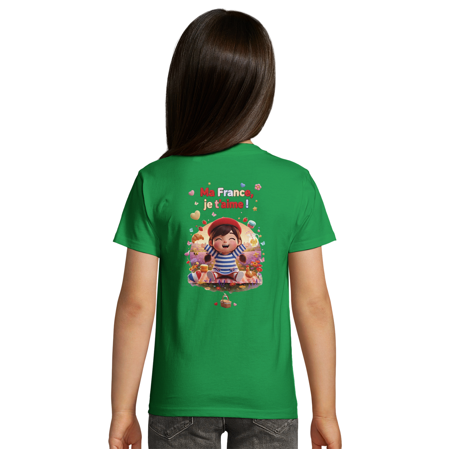 Organic Kids Fitted T-shirt Mädchen Style-Französisch "Ma France je t'aime" | SOL'S Pioneer Kids 03578
