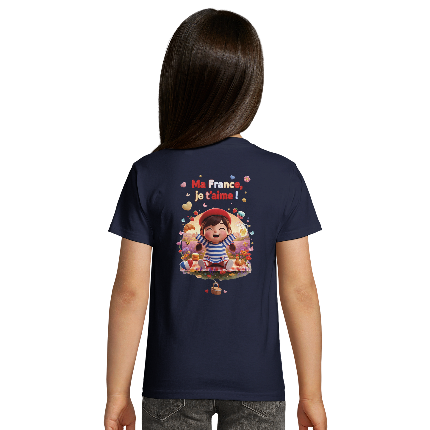 Organic Kids Fitted T-shirt Mädchen Style-Französisch "Ma France je t'aime" | SOL'S Pioneer Kids 03578