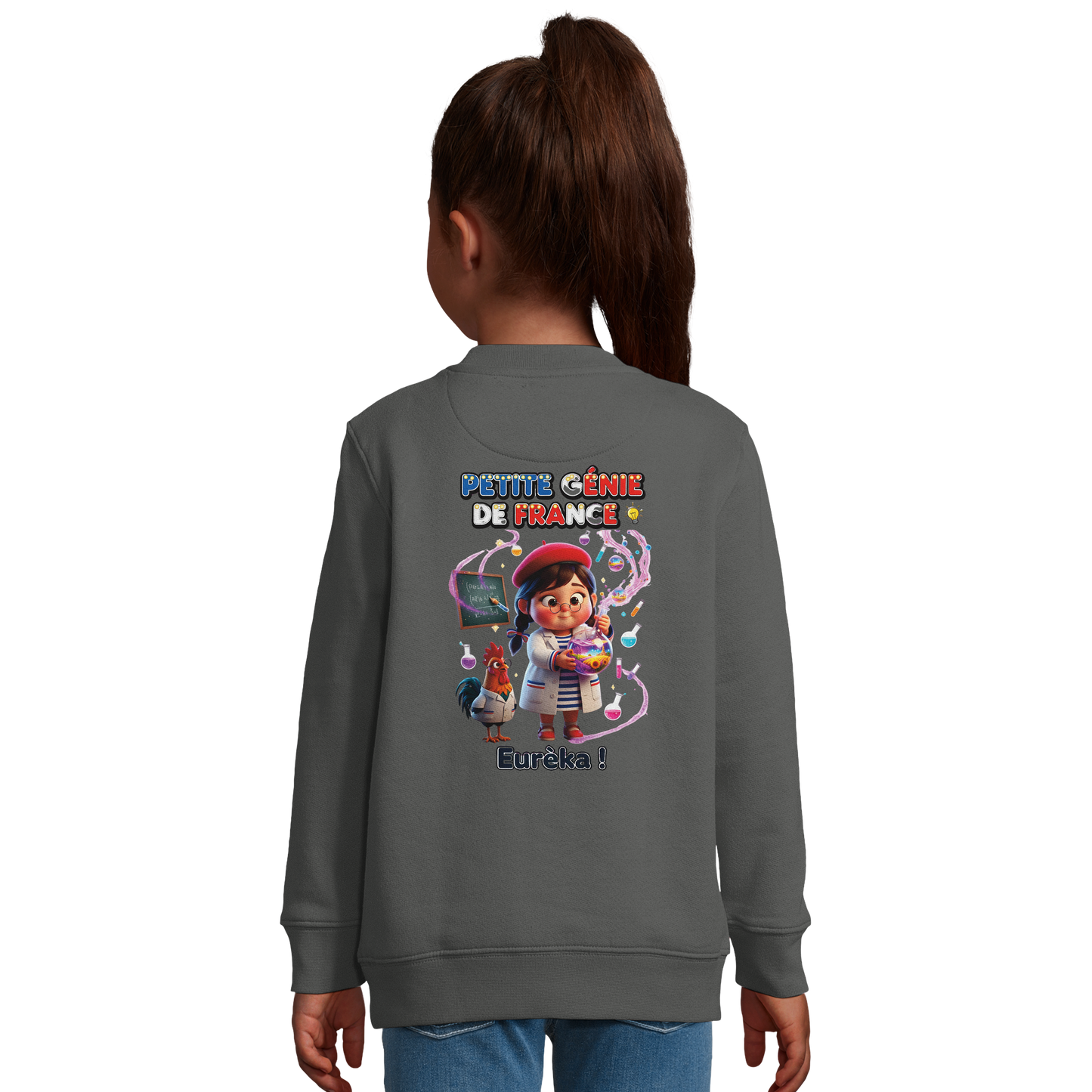 Girl's "Little Genius of France" Recycled Blend Sweatshirt | SOL'S Columbia Kids 04239