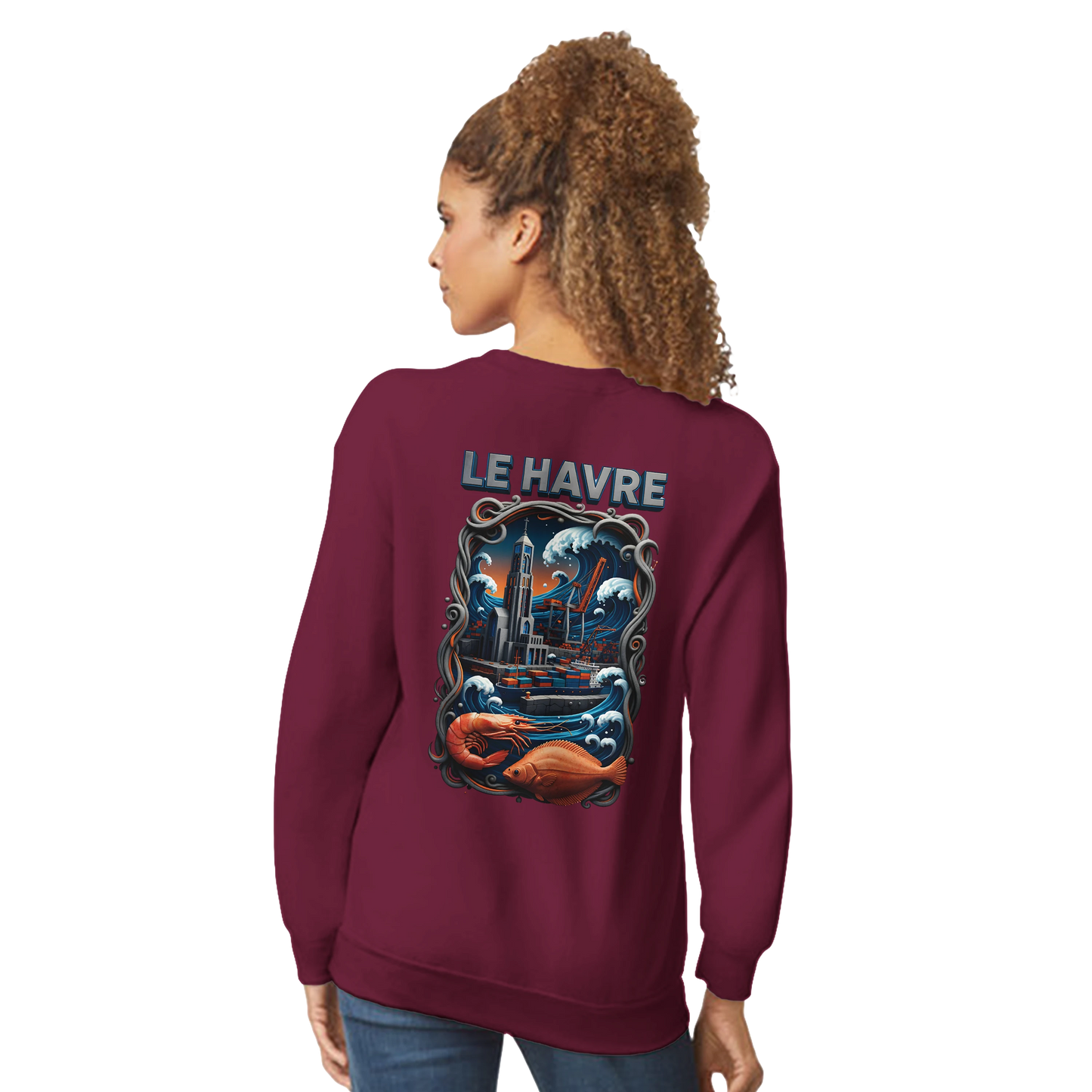 Sweat-shirt Unisexe Le Havre – Ville de France – Pull Premium Confort
