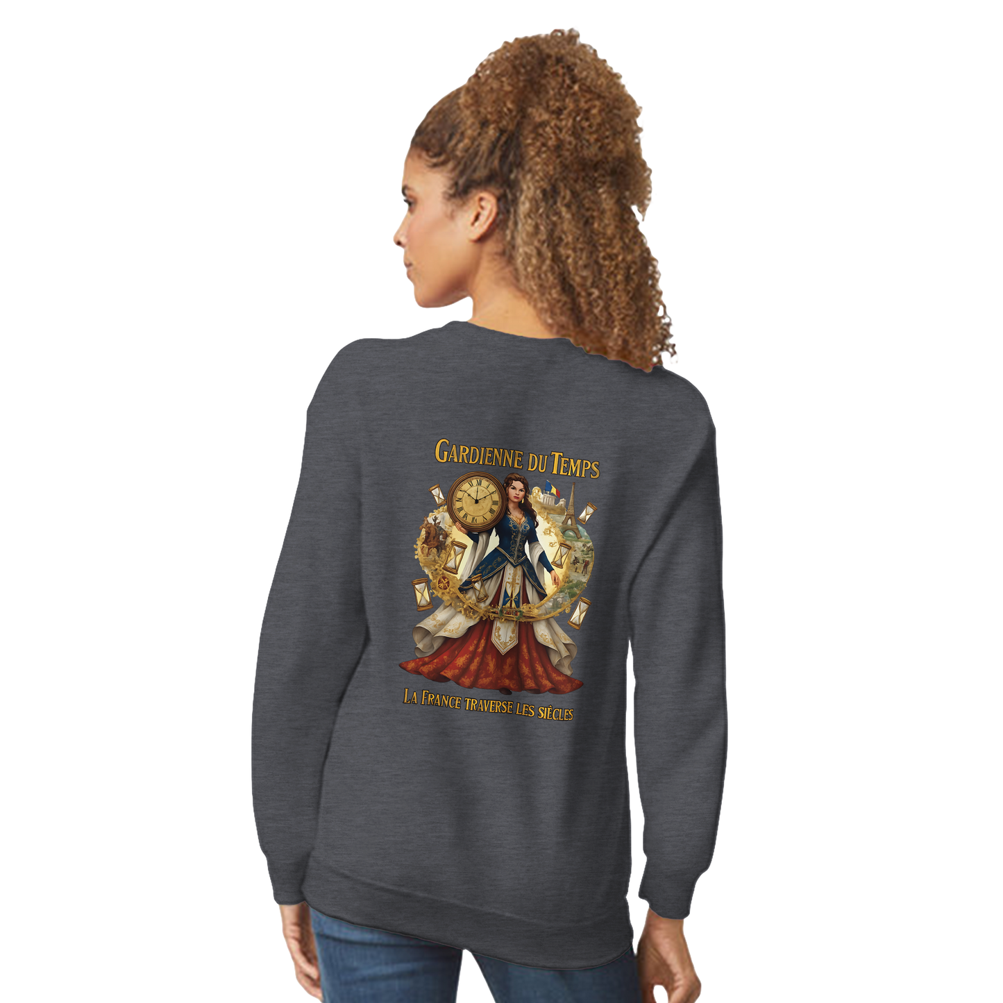 Sweat-shirt Femme Gardienne du Temps - Confort Premium et Coupe Classique