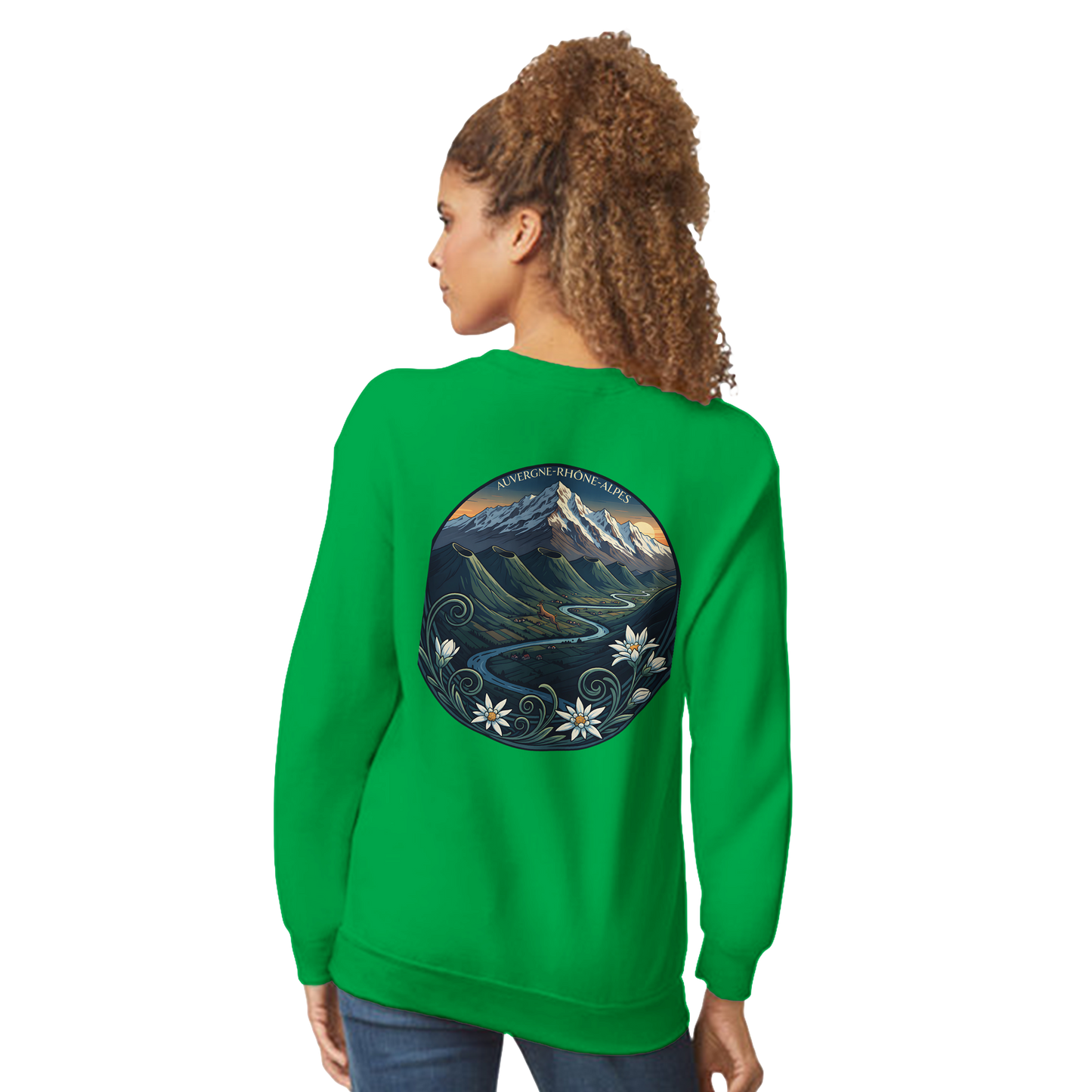 Unisex-Sweatshirt Auvergne-Rhône-Alpes klassisch Rundhals | Gildan® 18000