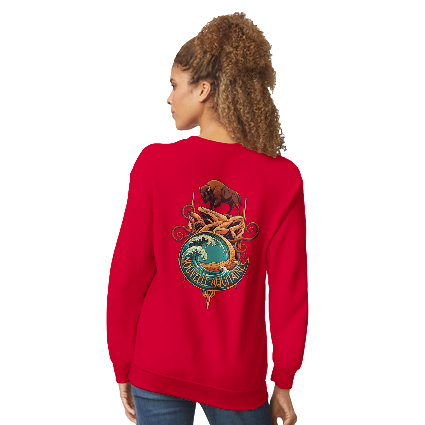 Klassisches Unisex-Rundhalsshirt Nouvelle-Aquitaine | Gildan® 18000