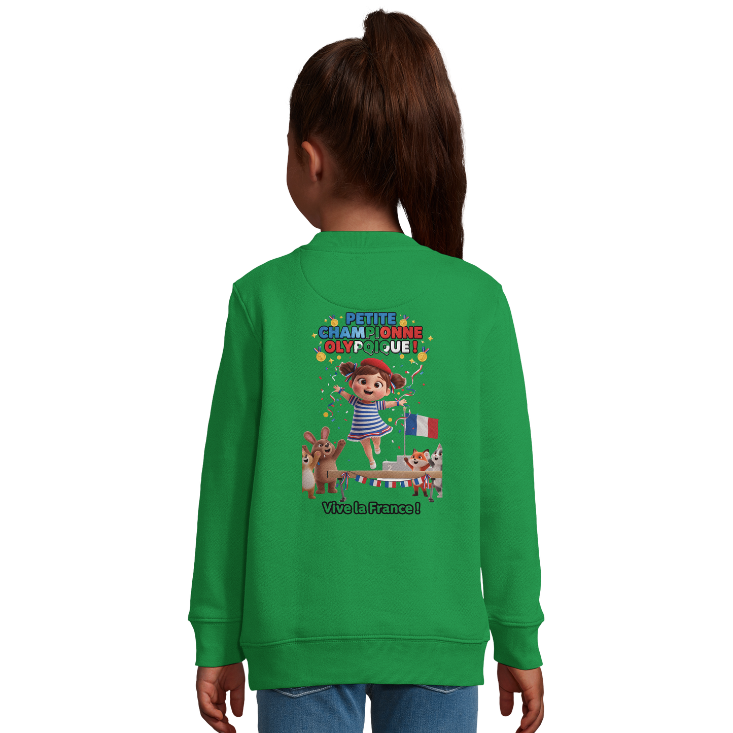 Girl's Little Olympic Champion Recycled Blend Sweatshirt | SOL'S Columbia Kids 04239