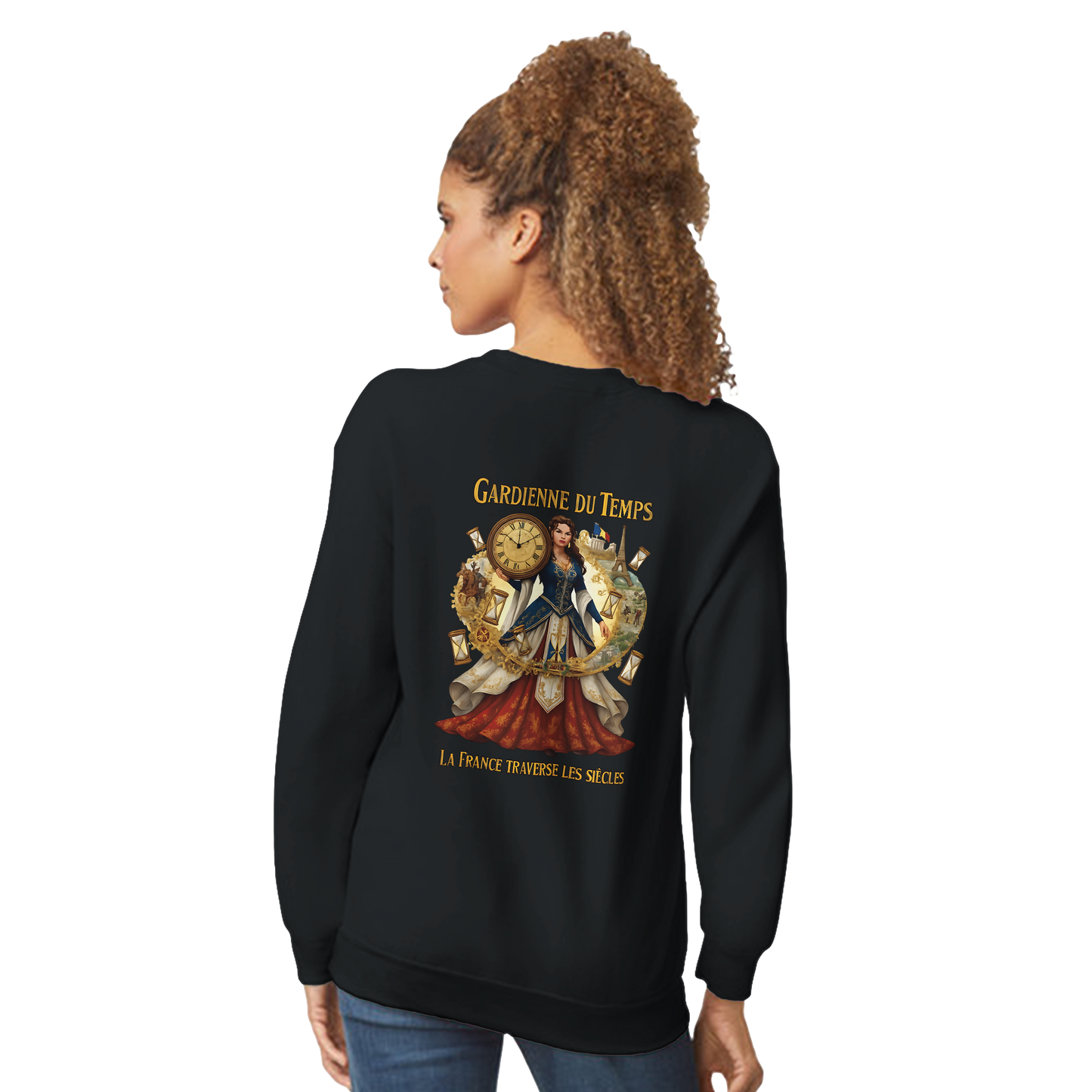 Sweat-shirt Femme Gardienne du Temps - Confort Premium et Coupe Classique