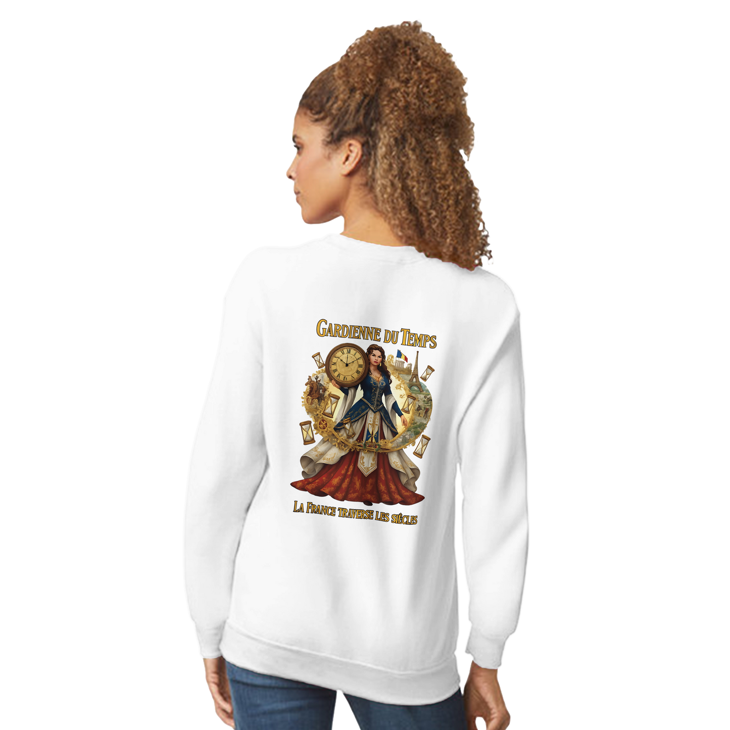 Sweat-shirt Femme Gardienne du Temps - Confort Premium et Coupe Classique