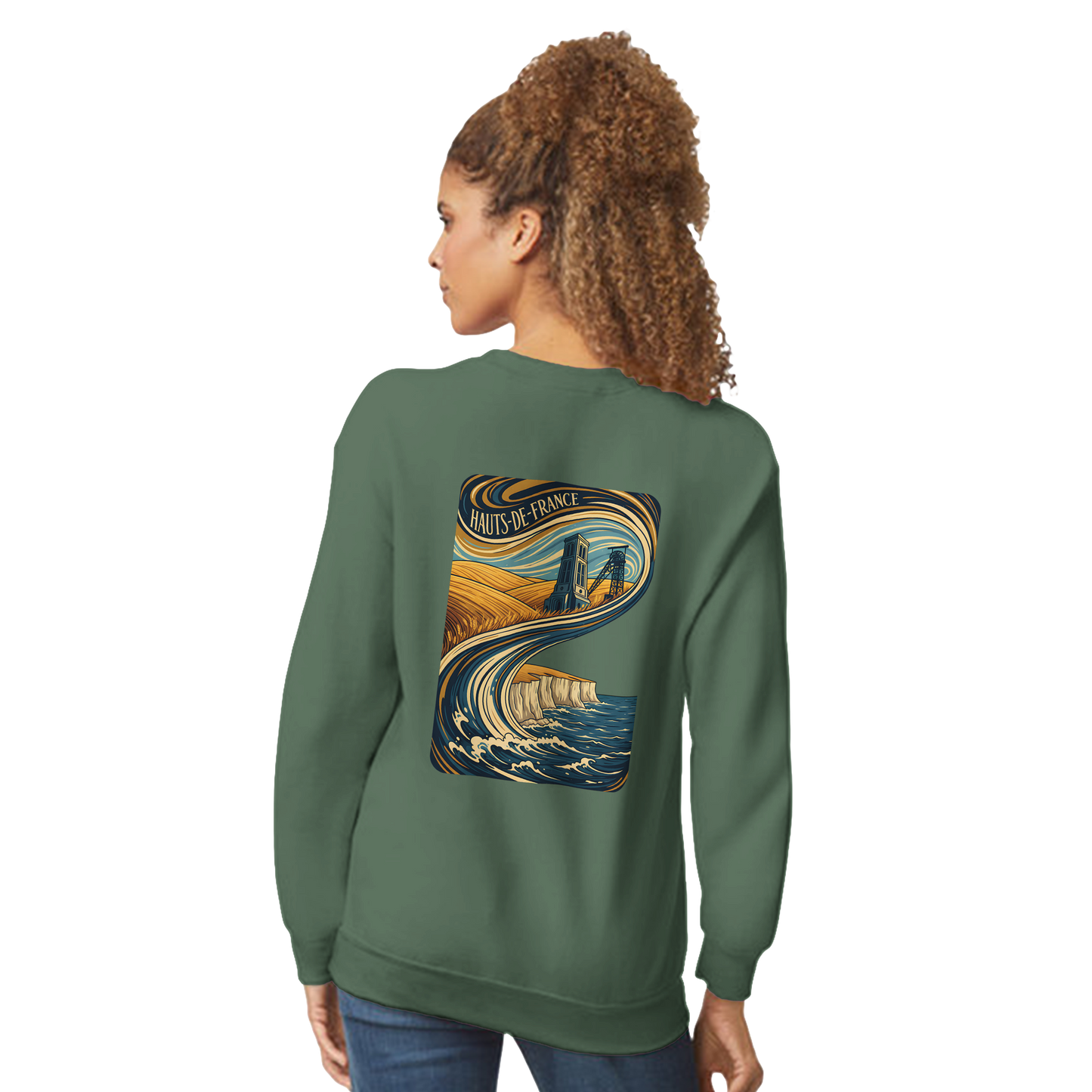 Unisex Nord-Pas-de-Calais classic crewneck sweatshirt | Gildan® 18000