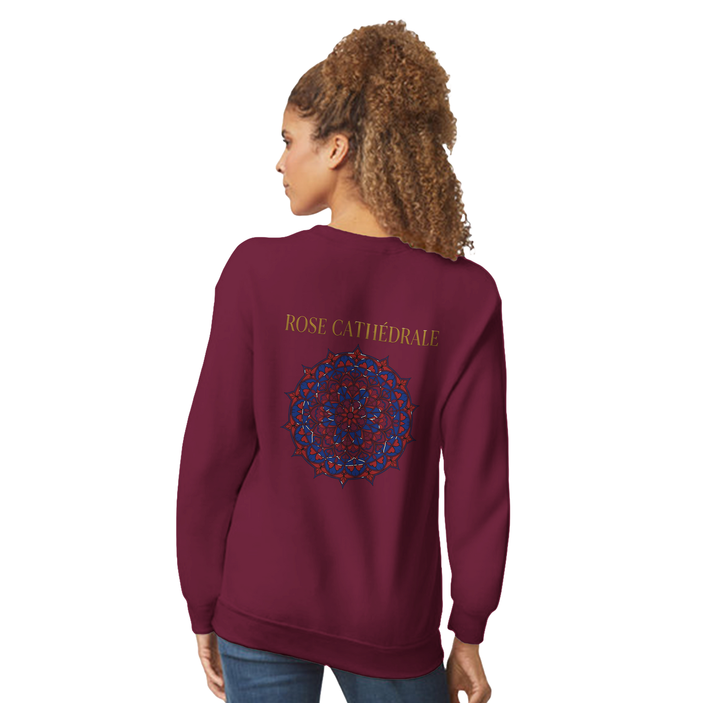 Women's Pink Classic Cathedral Crewneck Sweatshirt | Gildan® 18000