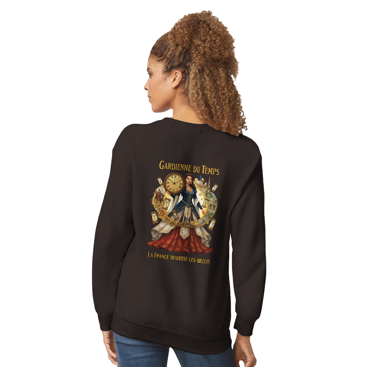 Sweat-shirt Femme Gardienne du Temps - Confort Premium et Coupe Classique