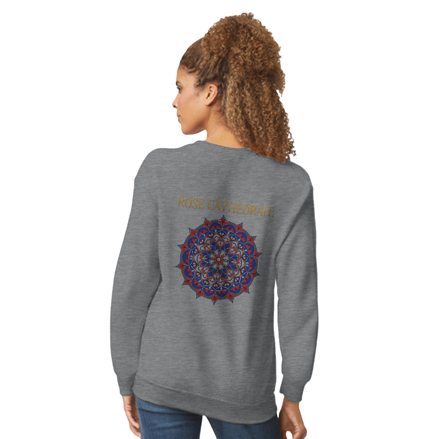 Women's Pink Classic Cathedral Crewneck Sweatshirt | Gildan® 18000
