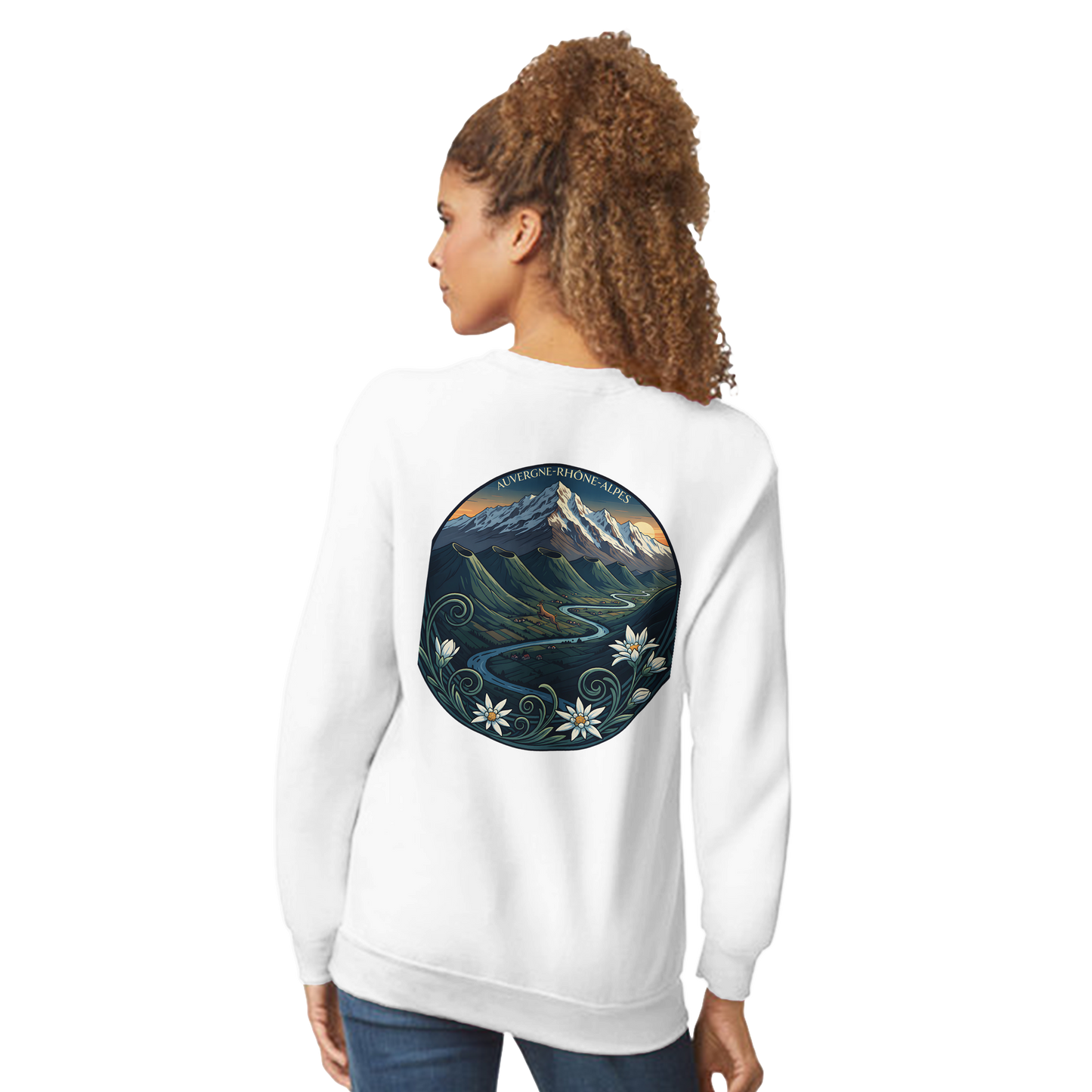 Unisex-Sweatshirt Auvergne-Rhône-Alpes klassisch Rundhals | Gildan® 18000