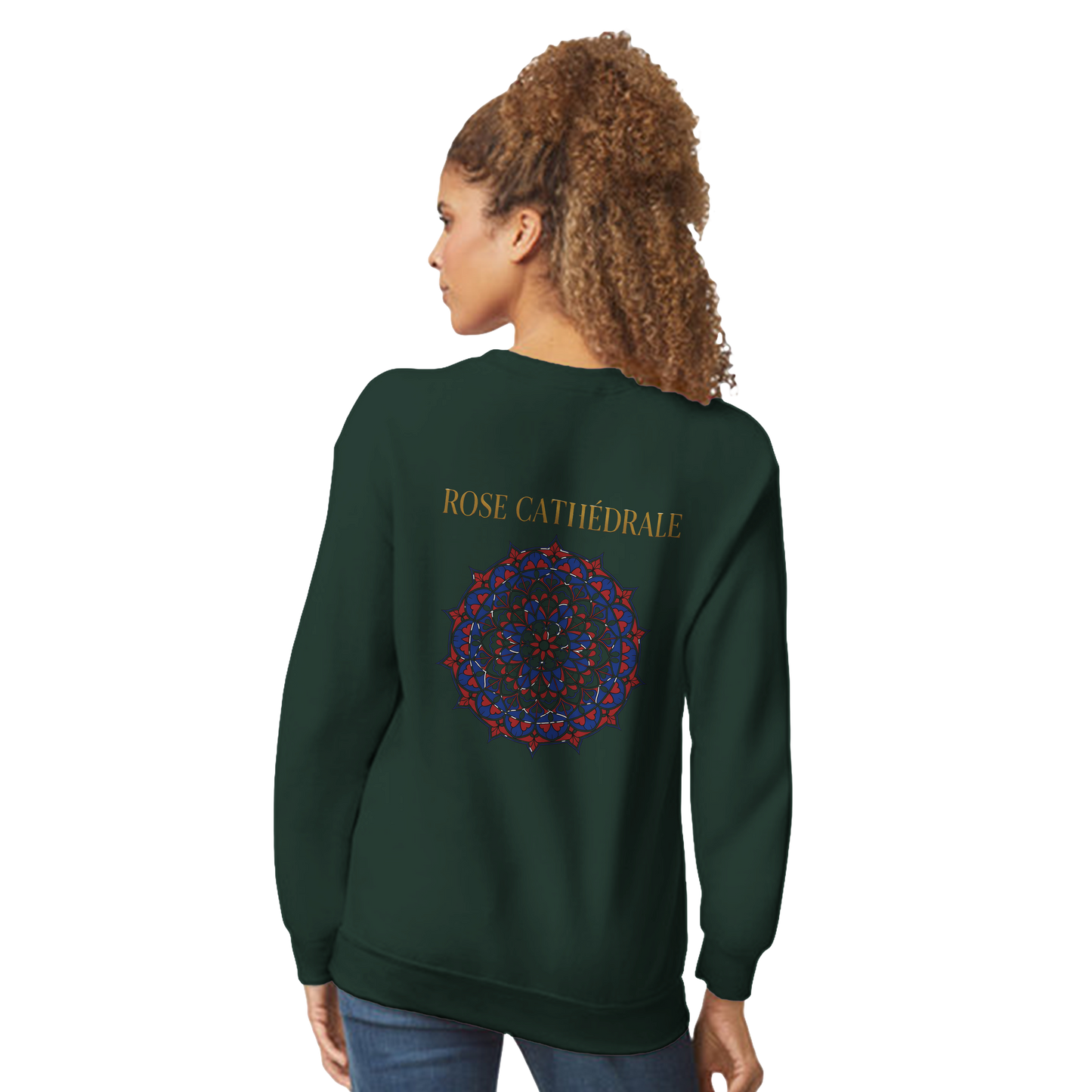 Women's Pink Classic Cathedral Crewneck Sweatshirt | Gildan® 18000