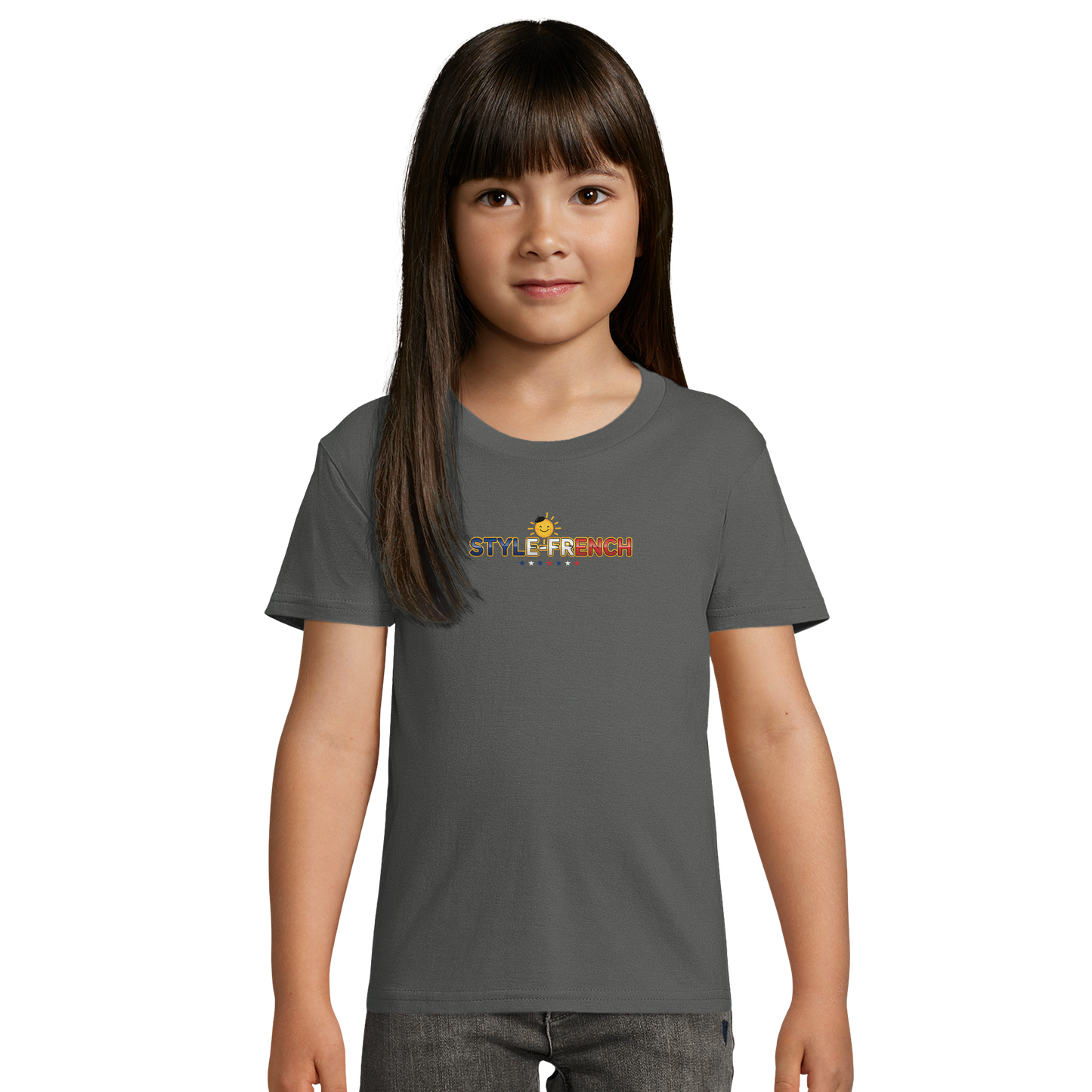 Organic fitted "Little Olympic Champion" girl's T-shirt | SOL'S Pioneer Kids 03578