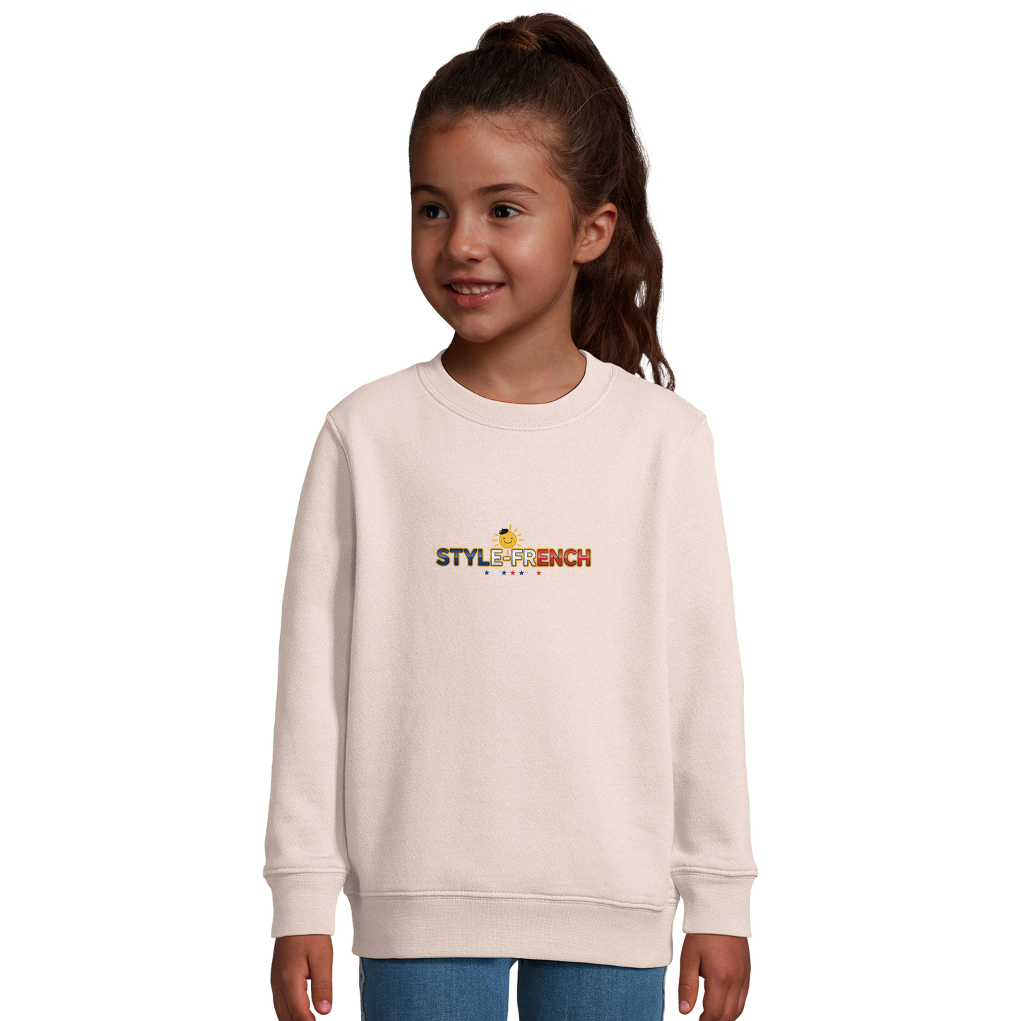 Girl's "Little Genius of France" Recycled Blend Sweatshirt | SOL'S Columbia Kids 04239