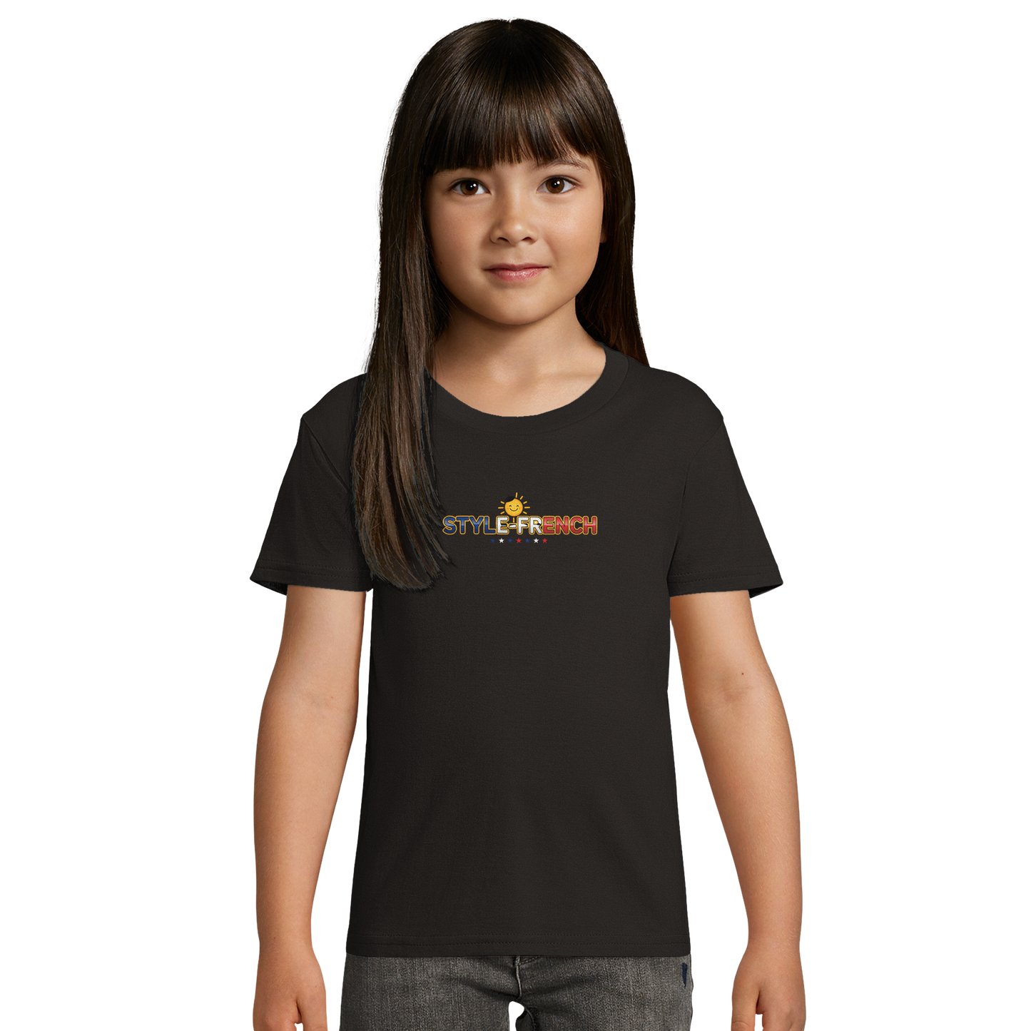 T-Shirt Stil "Französisches Mädchen mit großem Herzen" Bio-Slim-Fit | SOL'S Pioneer Kids 03578