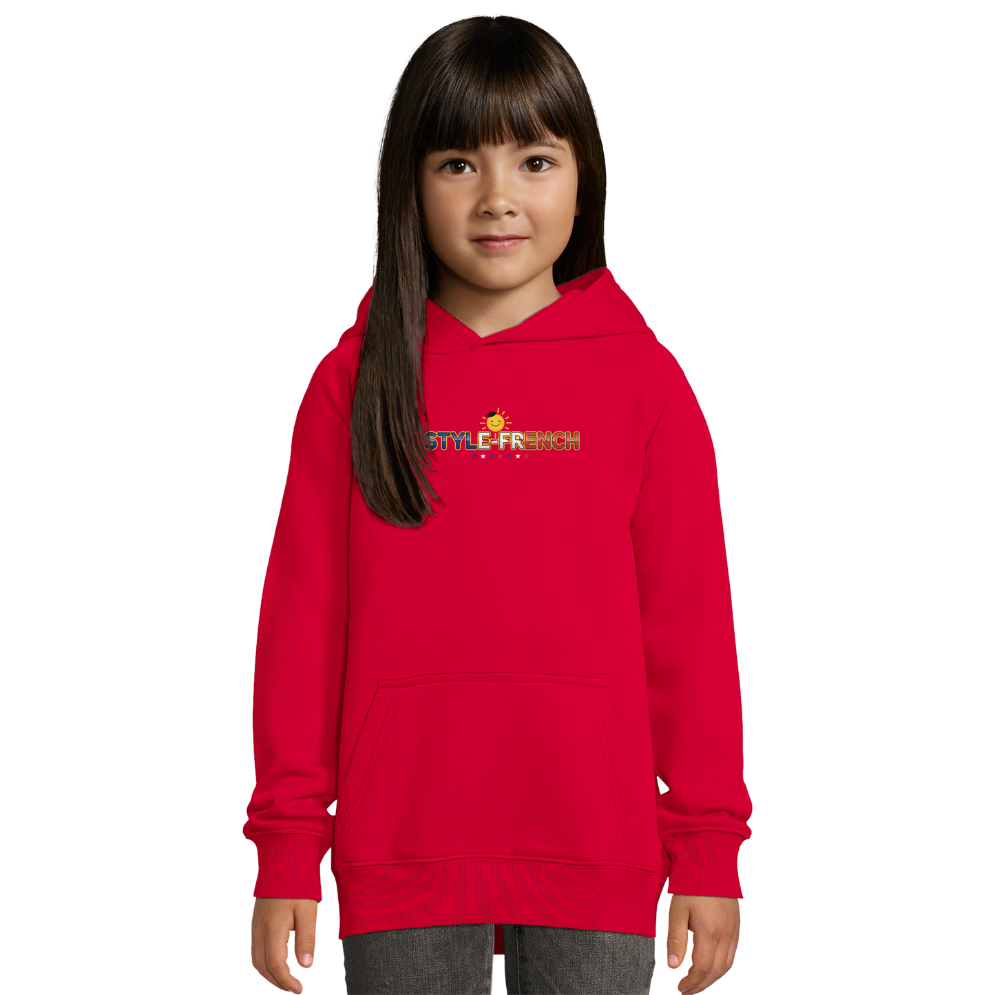 Kapuzenpullover Mädchen Französin mit großem Herzen Bio | SOL'S Stellar Kids 03576