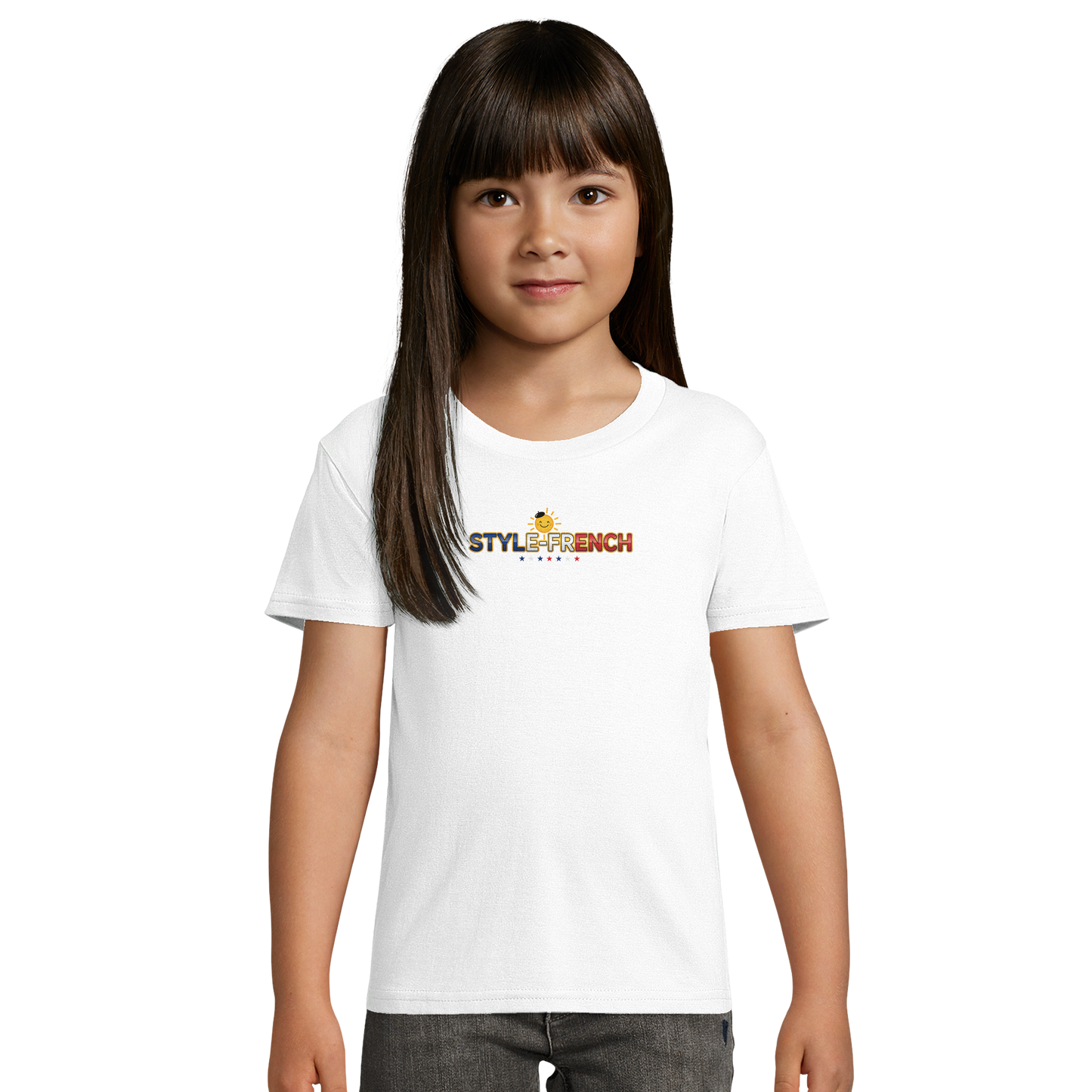 Bio Kinder Enganliegendes T-Shirt| Mädchen Stil-Französisch Frankreich in meinem Herzen | SOL'S Pioneer Kids 03578