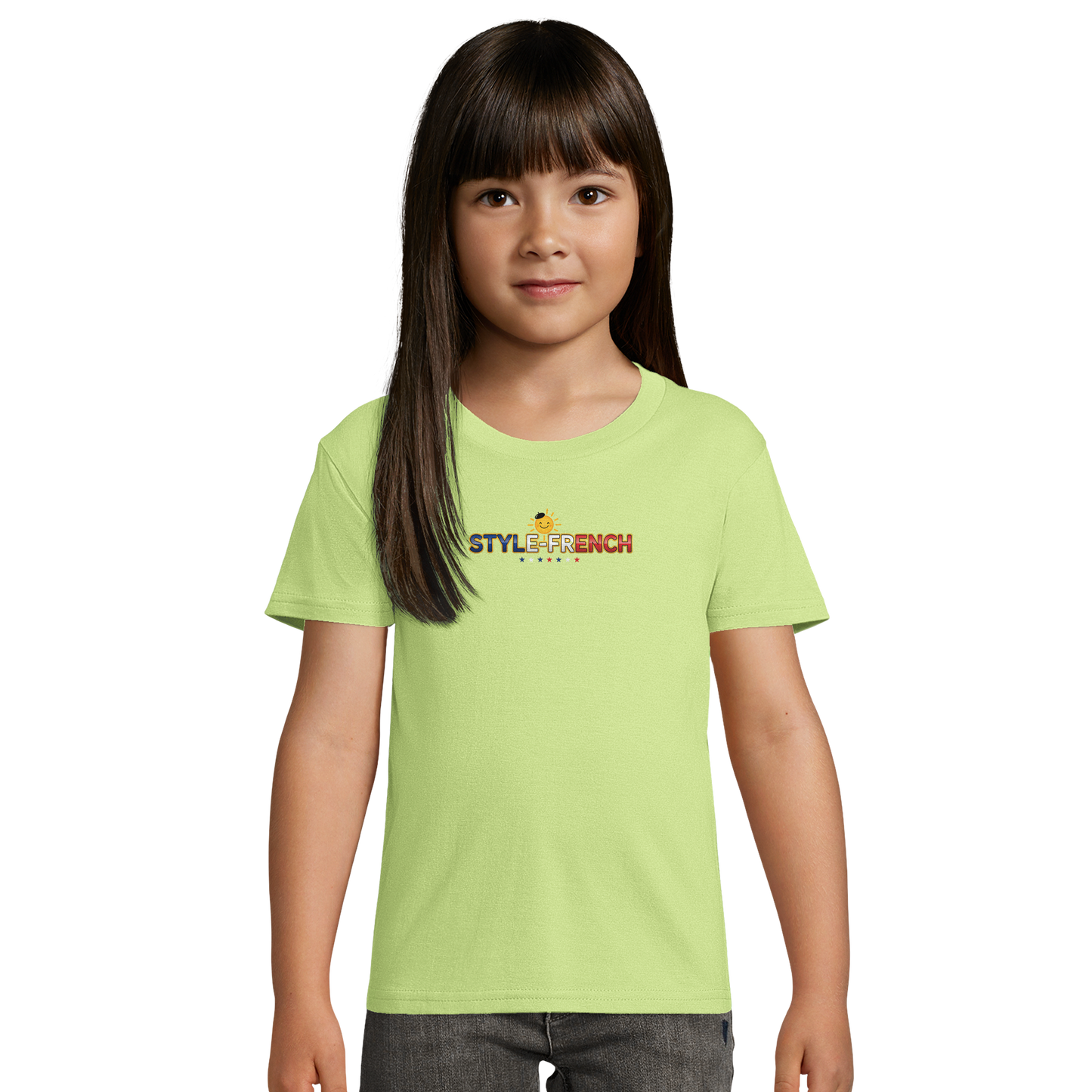 Organic Kids Fitted T-shirt Mädchen Style-Französisch "Ma France je t'aime" | SOL'S Pioneer Kids 03578