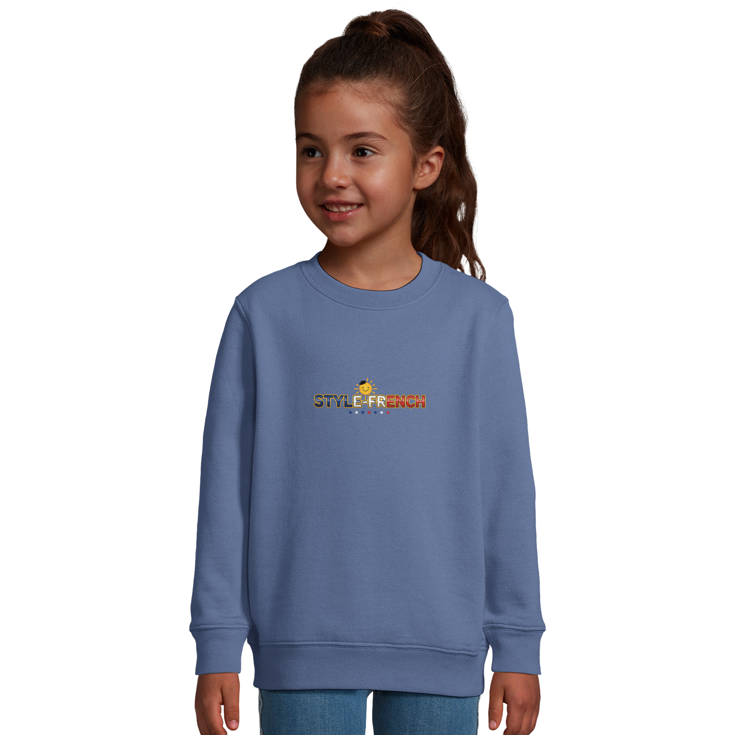 Girl's "Little Genius of France" Recycled Blend Sweatshirt | SOL'S Columbia Kids 04239