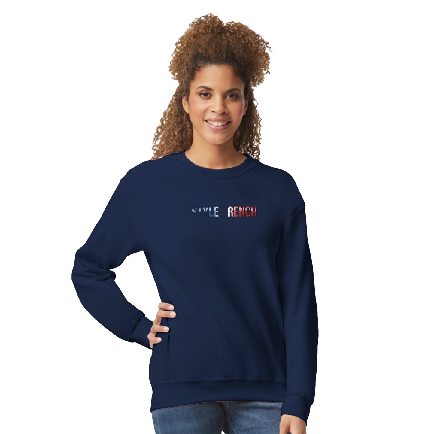 Women's Sweatshirt Goddess of France Style-French Classic Crewneck | Gildan® 18000