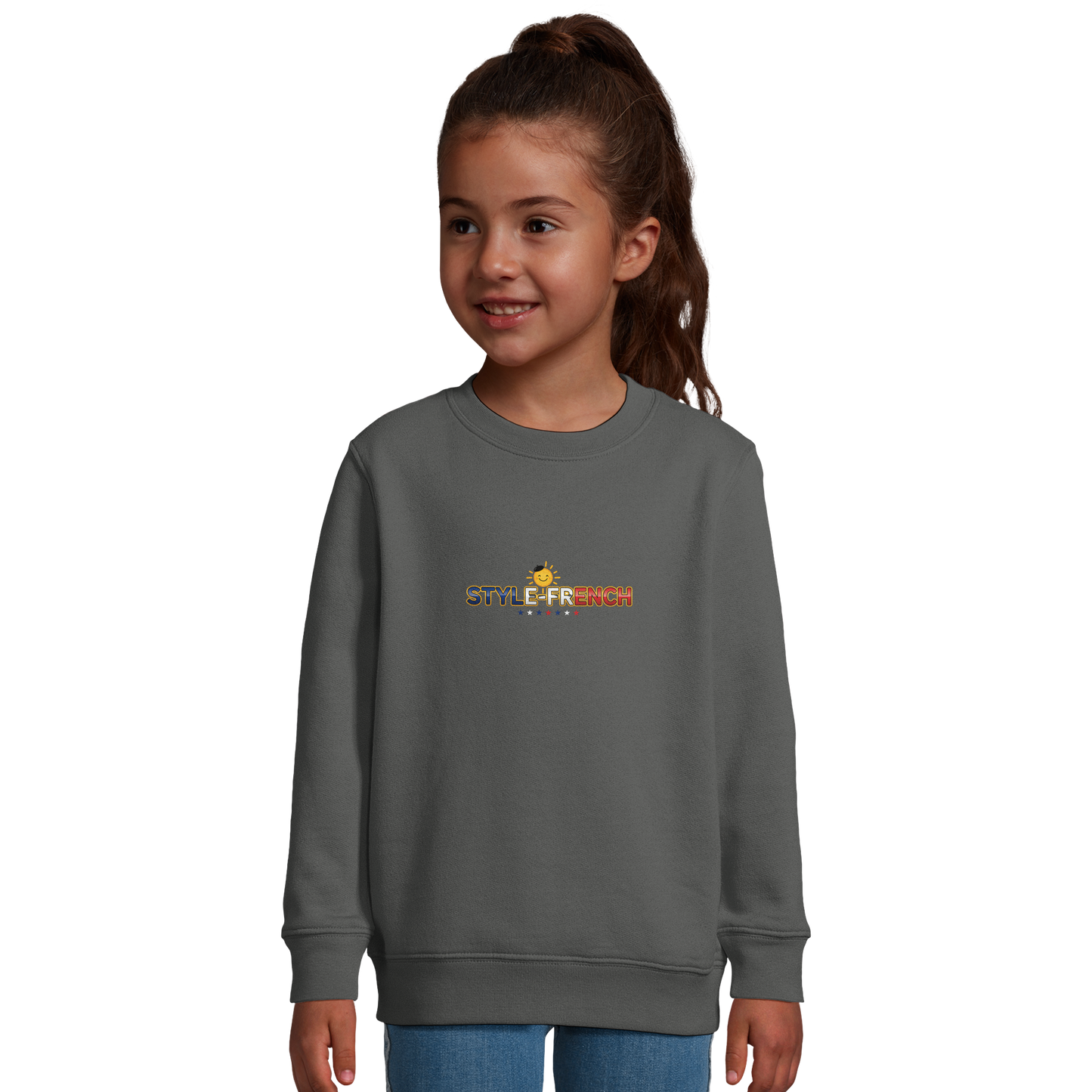 Girl's "Little Genius of France" Recycled Blend Sweatshirt | SOL'S Columbia Kids 04239