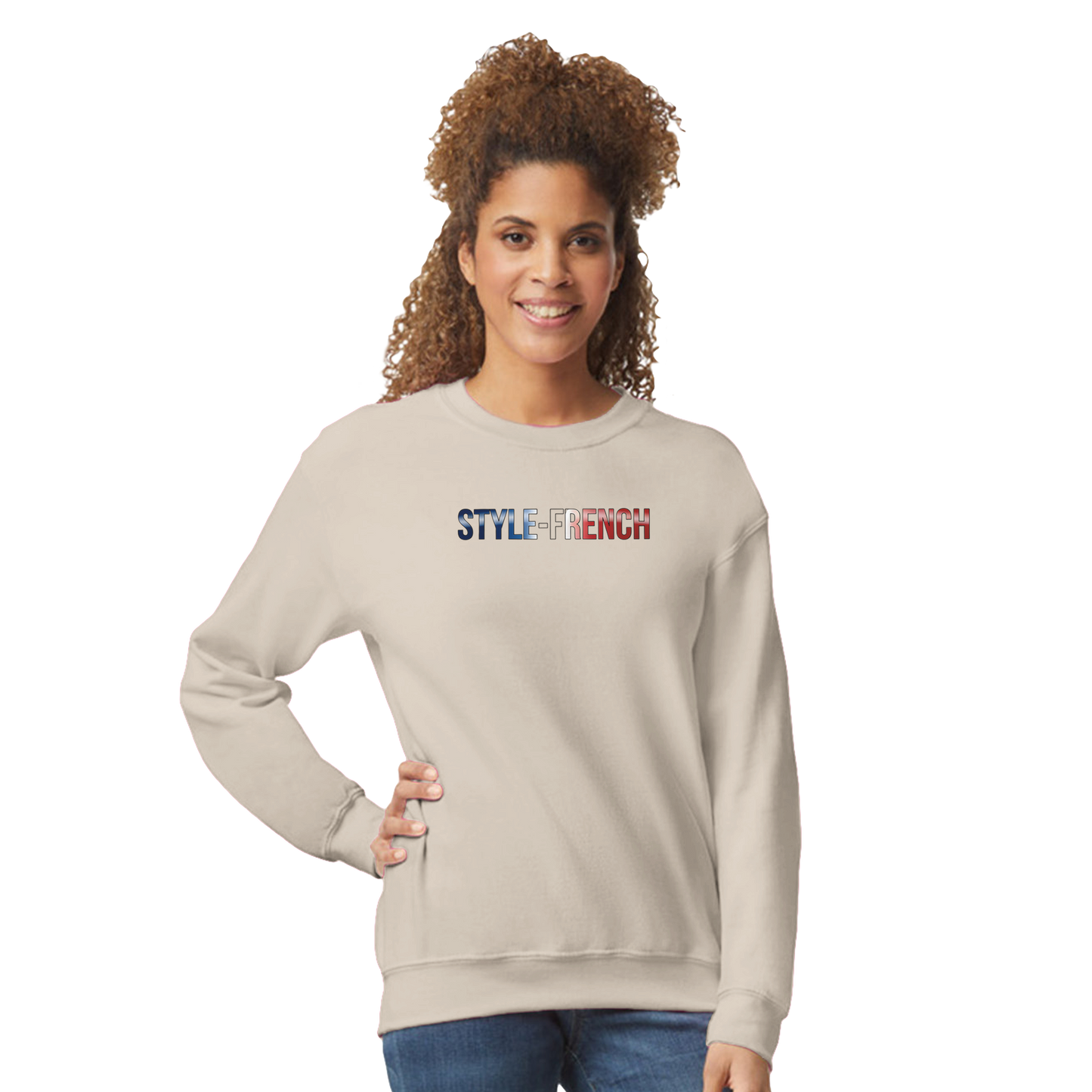 Damen-Sweatshirt Jeanne d'Arc klassischer Rundhalsausschnitt | Gildan® 18000