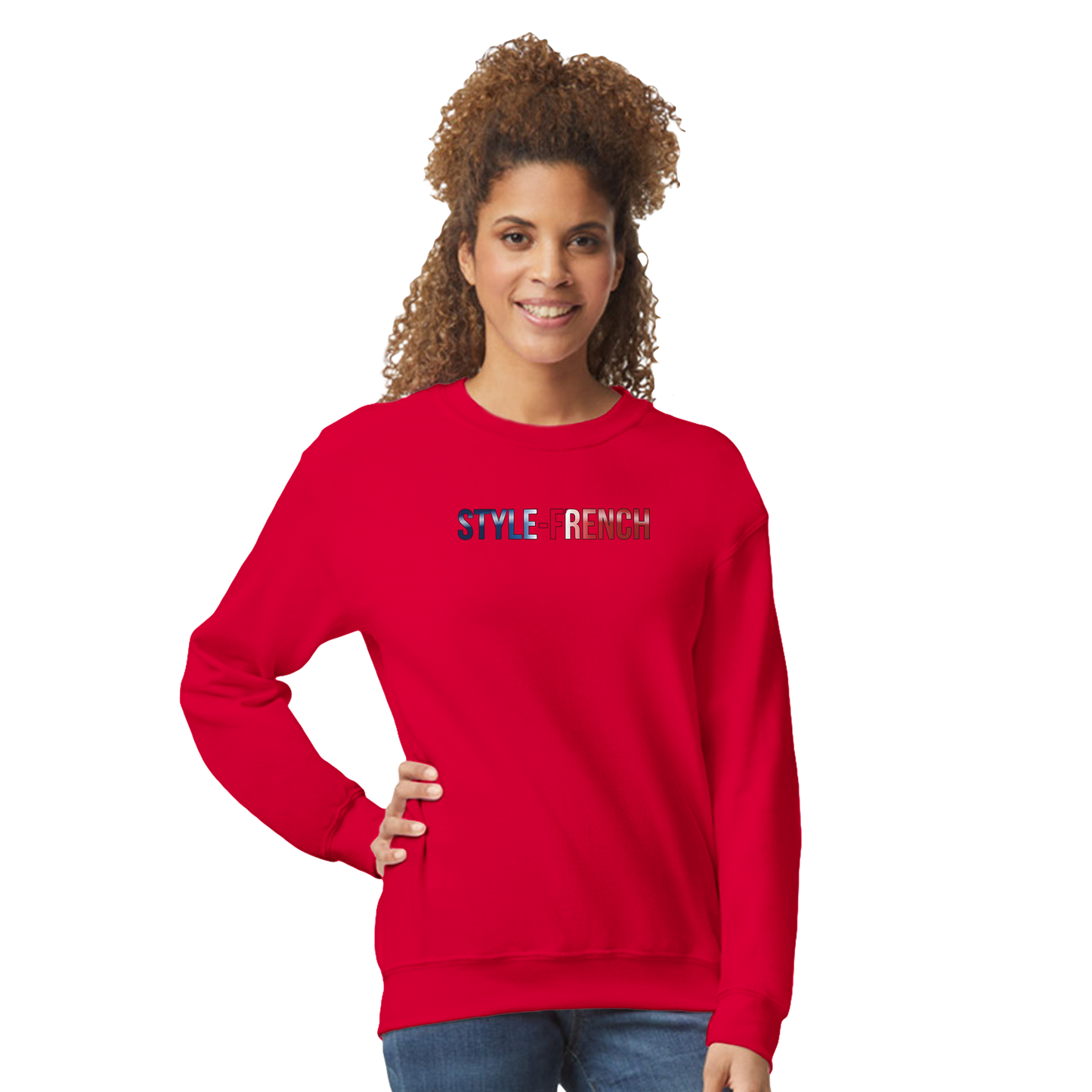 Damen-Sweatshirt Jeanne d'Arc klassischer Rundhalsausschnitt | Gildan® 18000