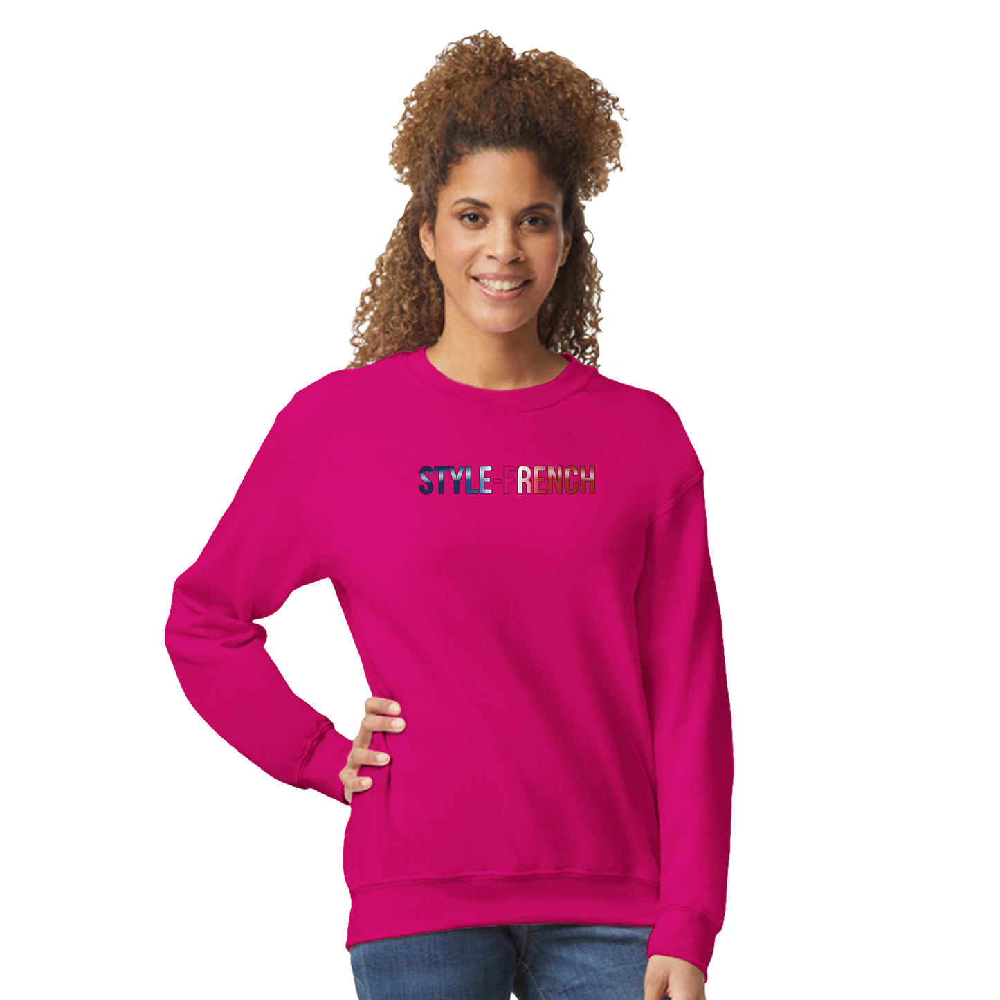 Damen-Sweatshirt Jeanne d'Arc klassischer Rundhalsausschnitt | Gildan® 18000