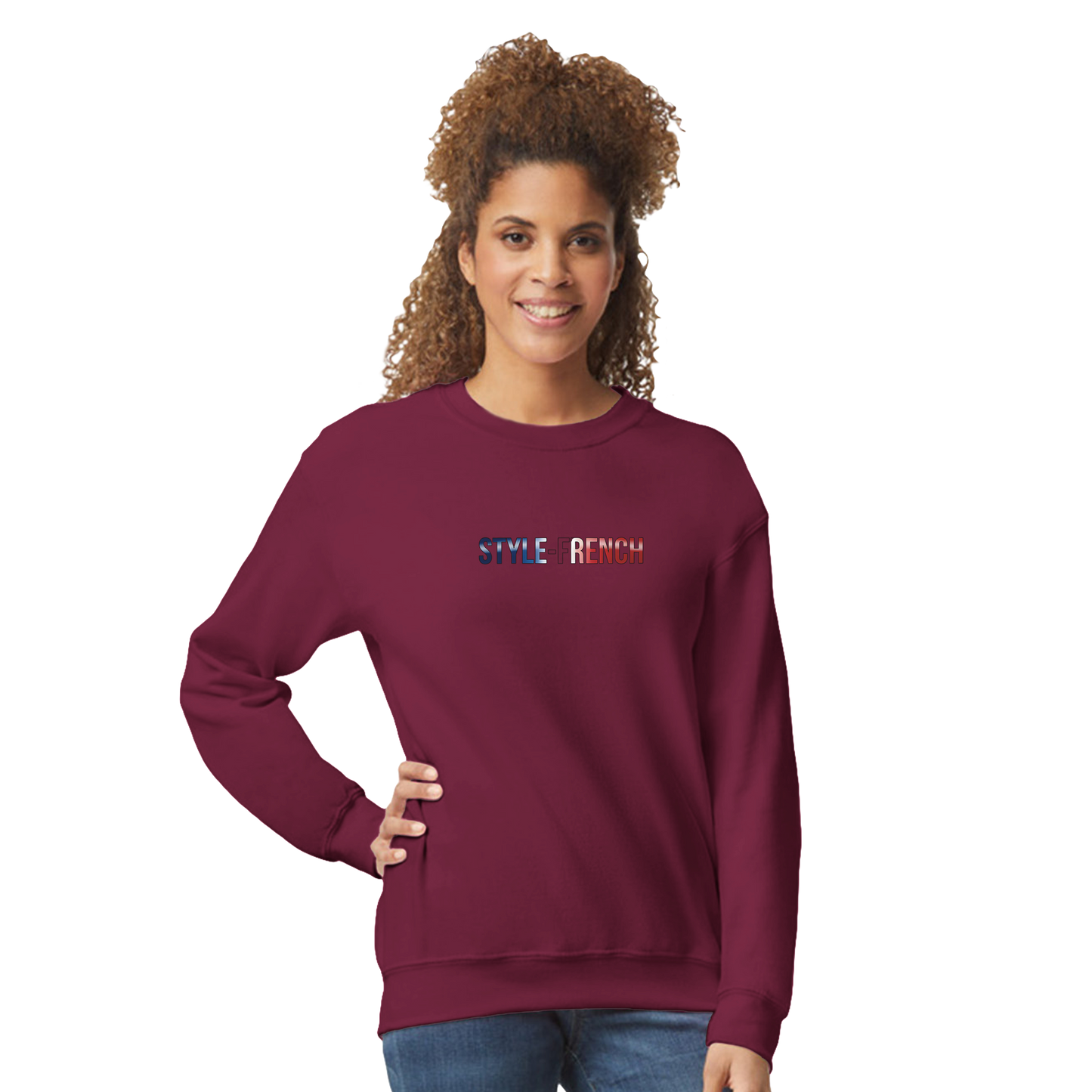Unisex city burgundy classic crewneck sweatshirt | Gildan® 18000