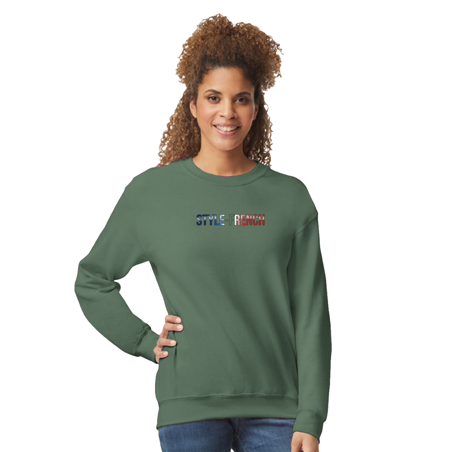 Unisex sweatshirt Lyon city France classic crew neck | Gildan® 18000