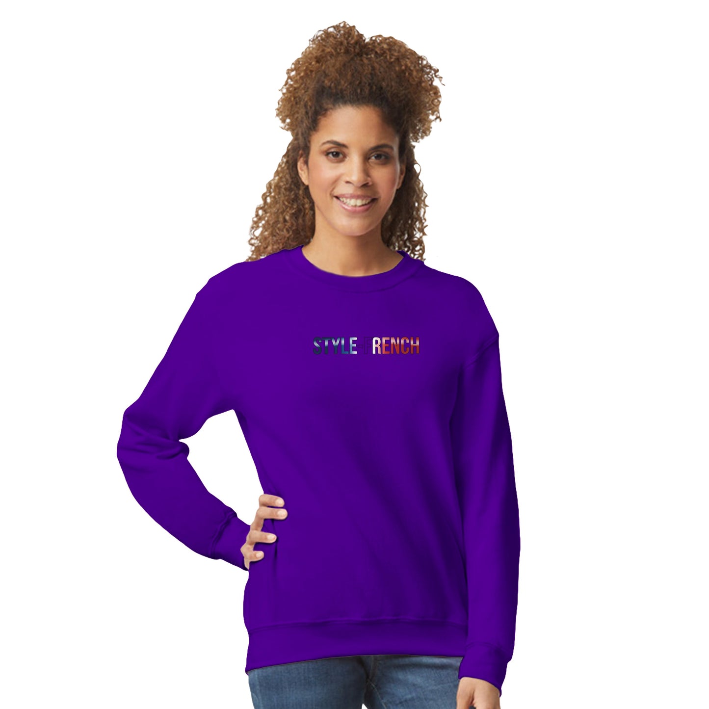 Women's Sweatshirt Goddess of France Style-French Classic Crewneck | Gildan® 18000