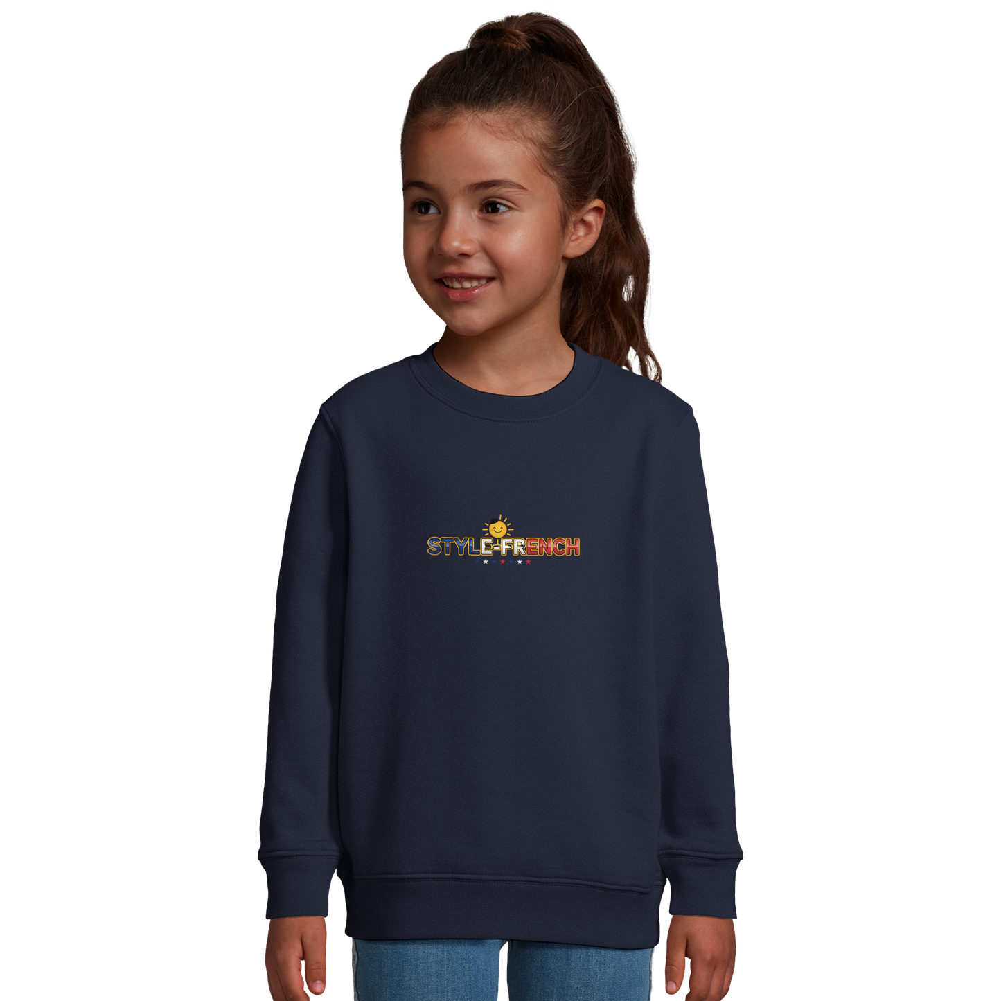 Girl's "Little Genius of France" Recycled Blend Sweatshirt | SOL'S Columbia Kids 04239