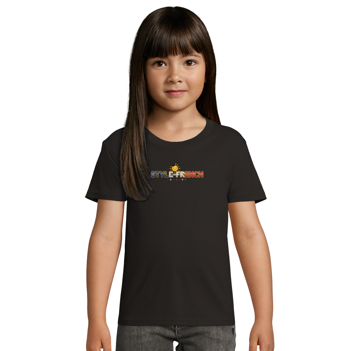 Bio Kinder Enganliegendes T-Shirt| Mädchen Stil-Französisch Frankreich in meinem Herzen | SOL'S Pioneer Kids 03578